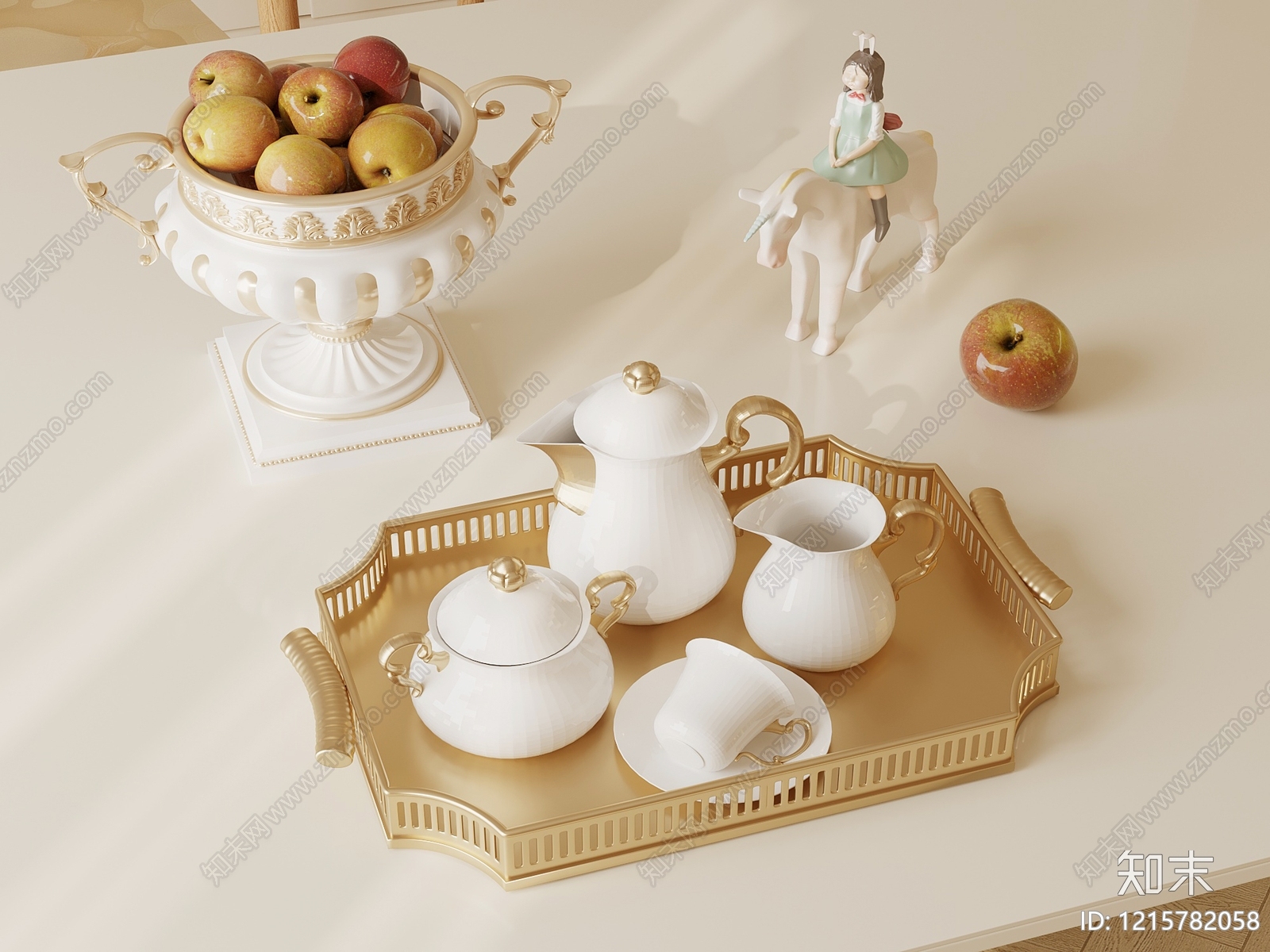 奶油风厨房用品3D模型下载【ID:1215782058】