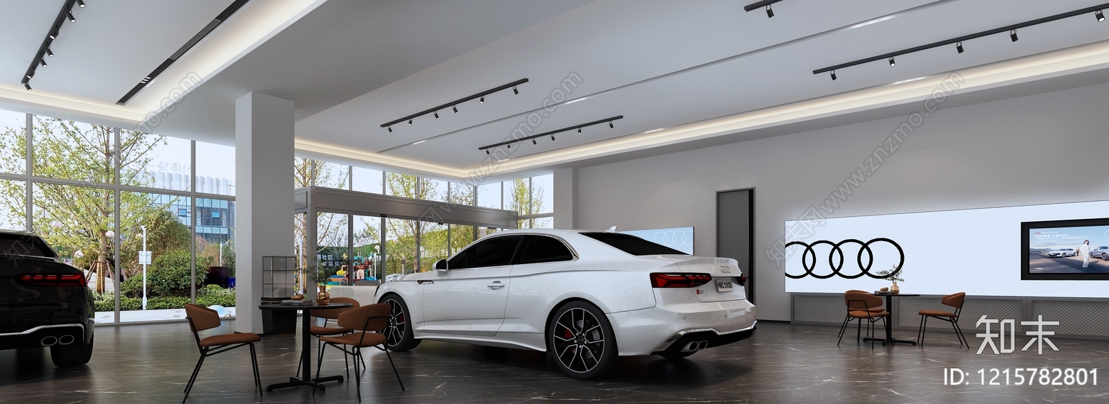 现代简约汽车展厅3D模型下载【ID:1215782801】