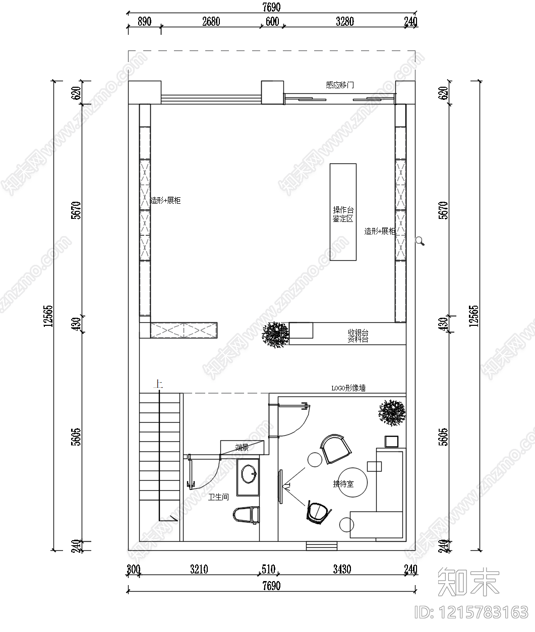 轻奢,现代工装空间CAD图纸