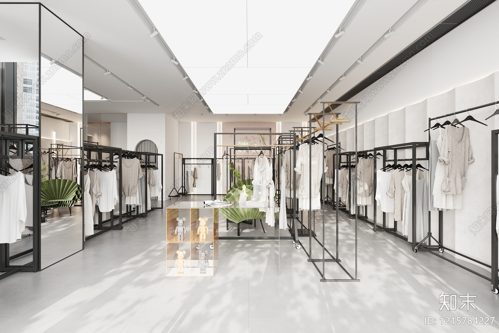 现代简约服装店3D模型下载【ID:1215784227】
