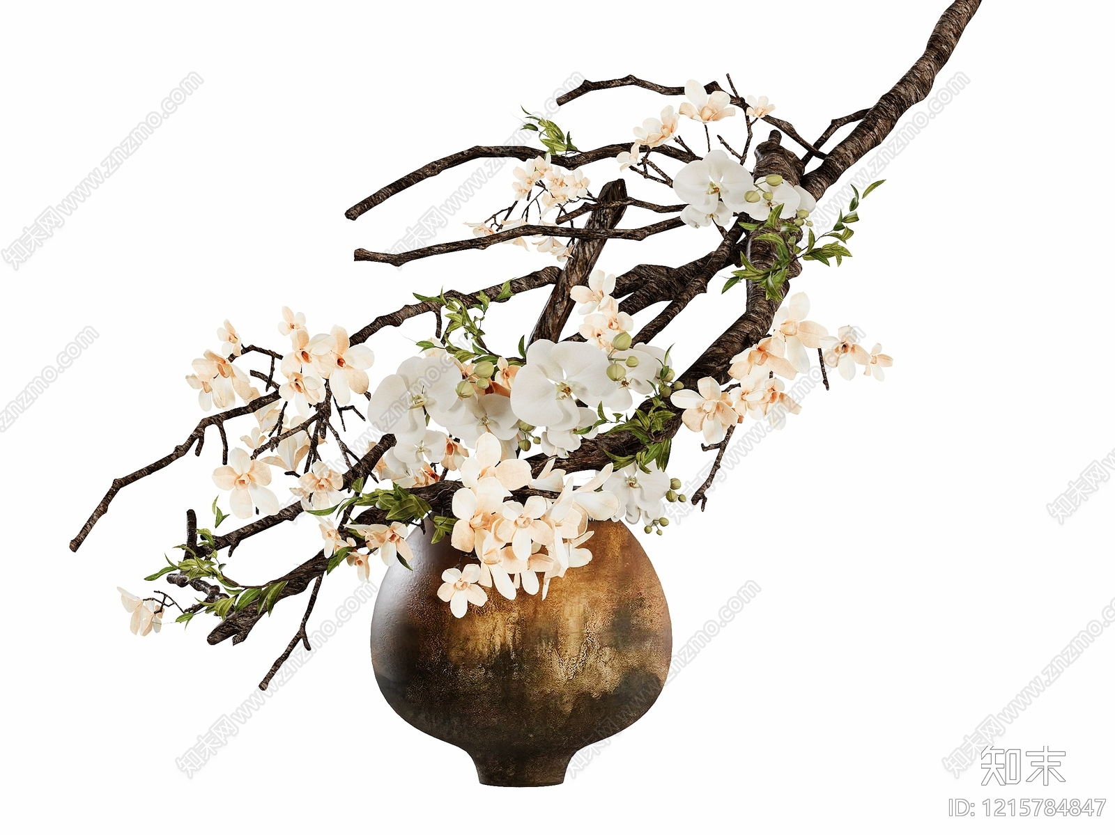 新中式花艺3D模型下载【ID:1215784847】