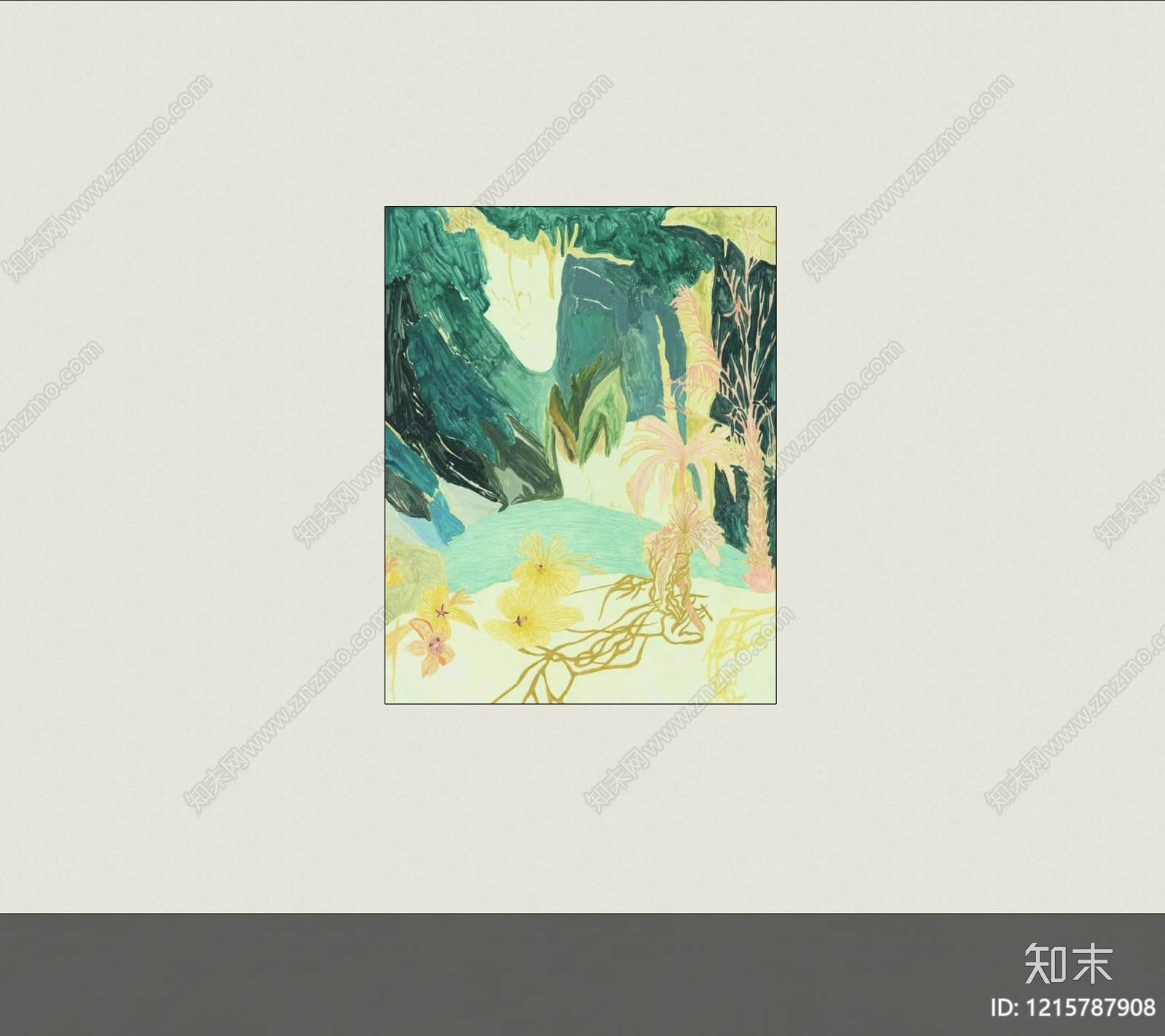 现代挂画SU模型下载【ID:1215787908】