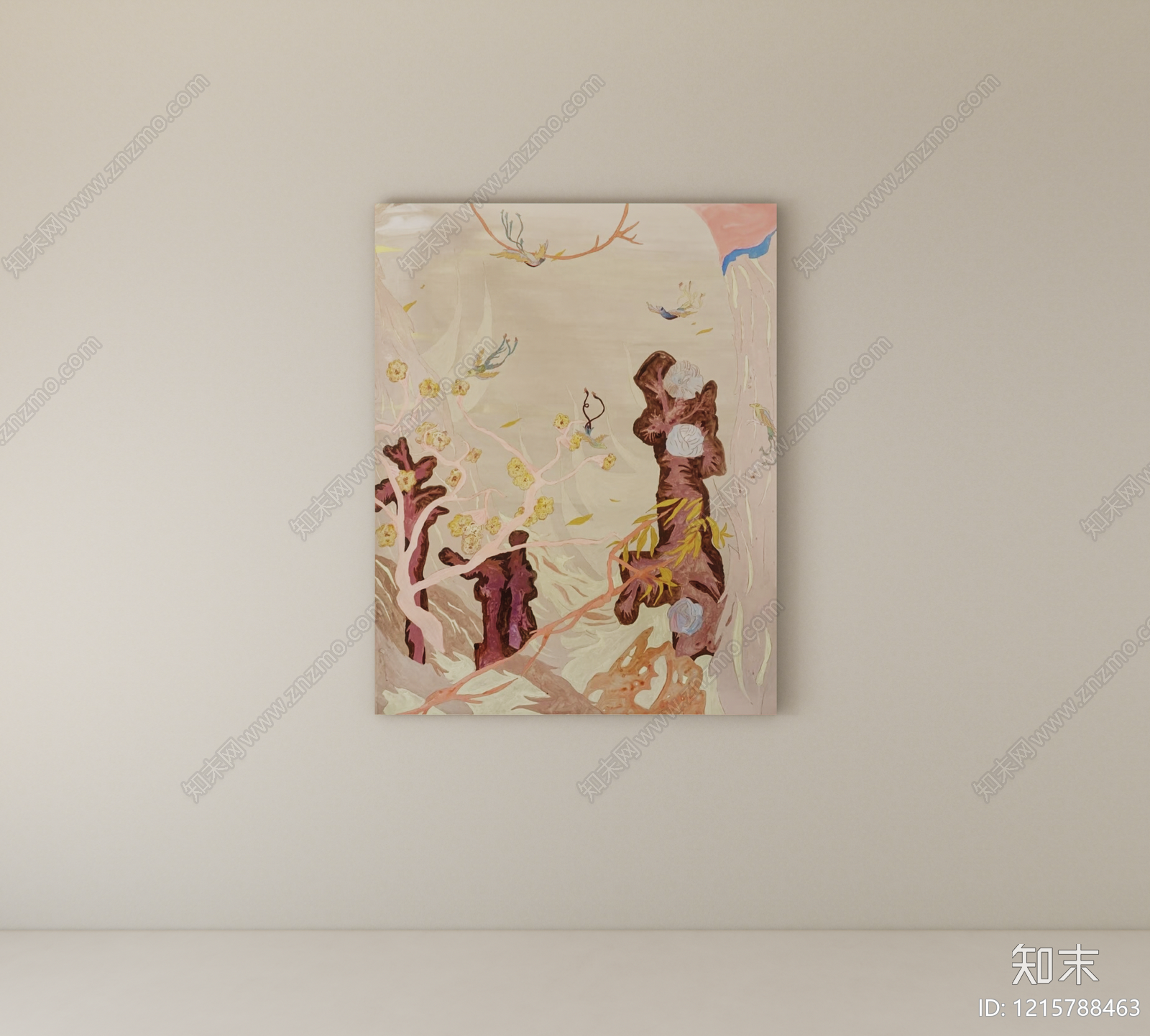 现代挂画SU模型下载【ID:1215788463】