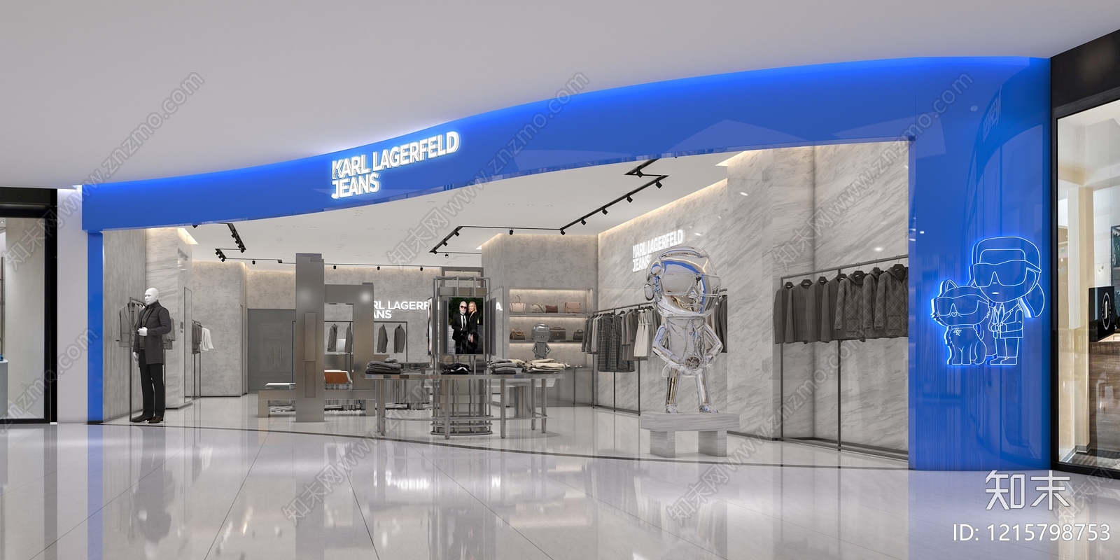 现代极简服装店3D模型下载【ID:1215798753】