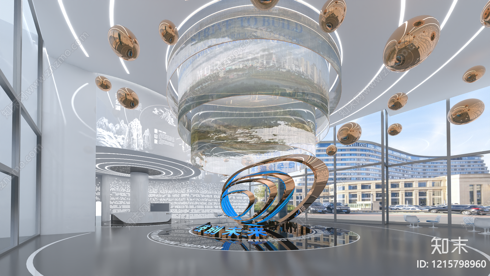 未来感科技风科技展厅3D模型下载【ID:1215798960】