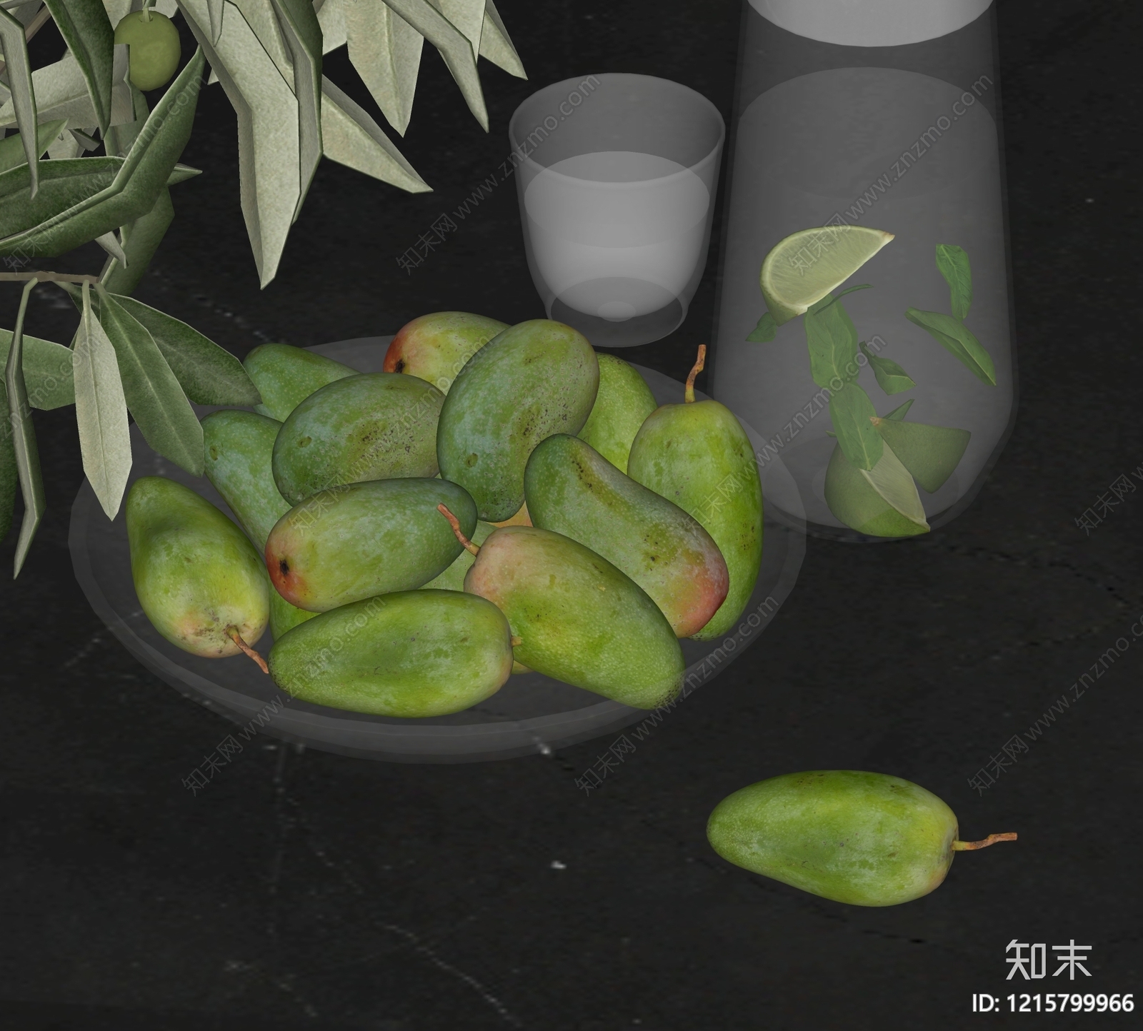 现代简约水果蔬菜SU模型下载【ID:1215799966】