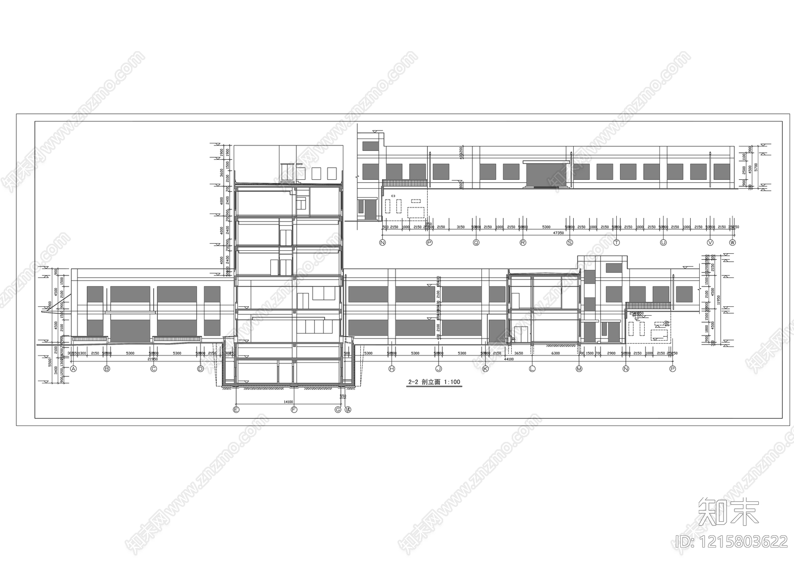 剖面图施工图下载【ID:1215803622】