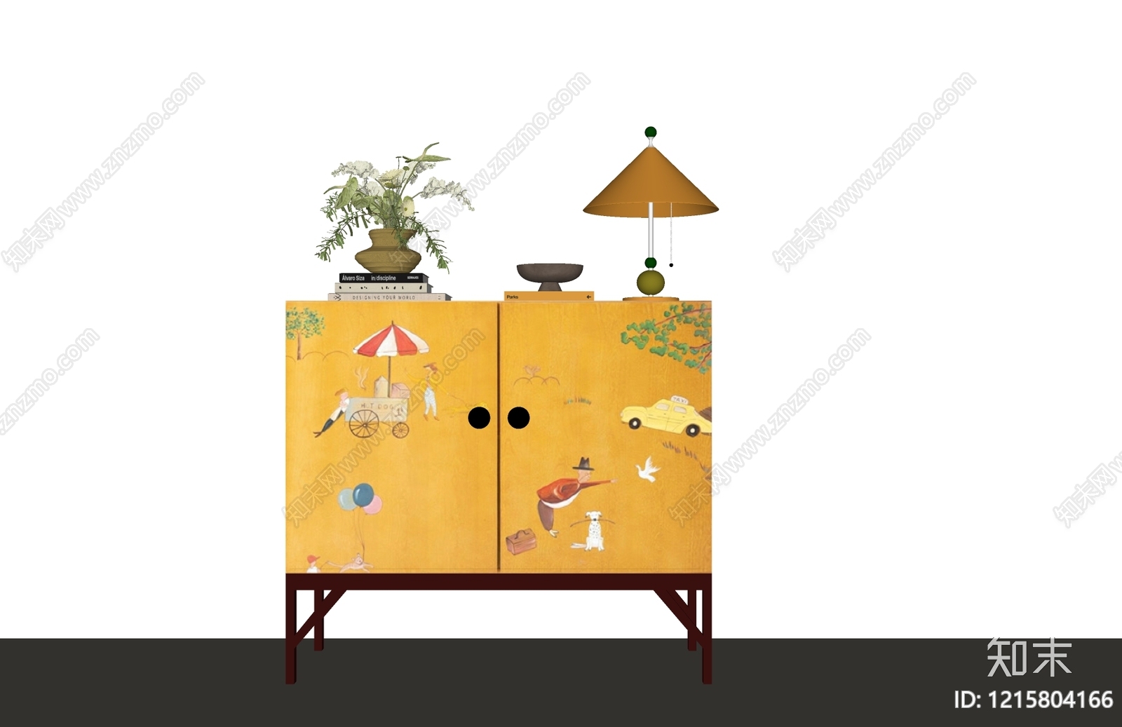 中古风餐边柜SU模型下载【ID:1215804166】