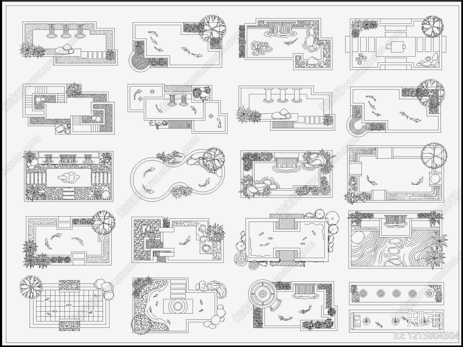侘寂禅意综合景观图库施工图下载【ID:1215804504】