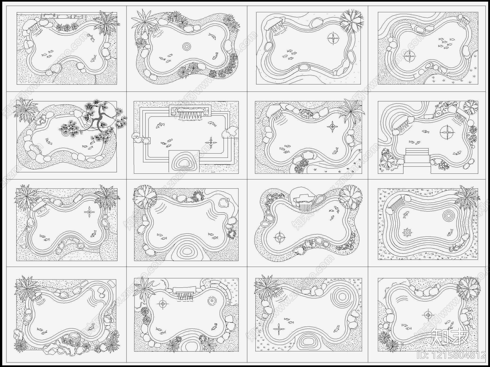 镜面水景施工图下载【ID:1215804812】