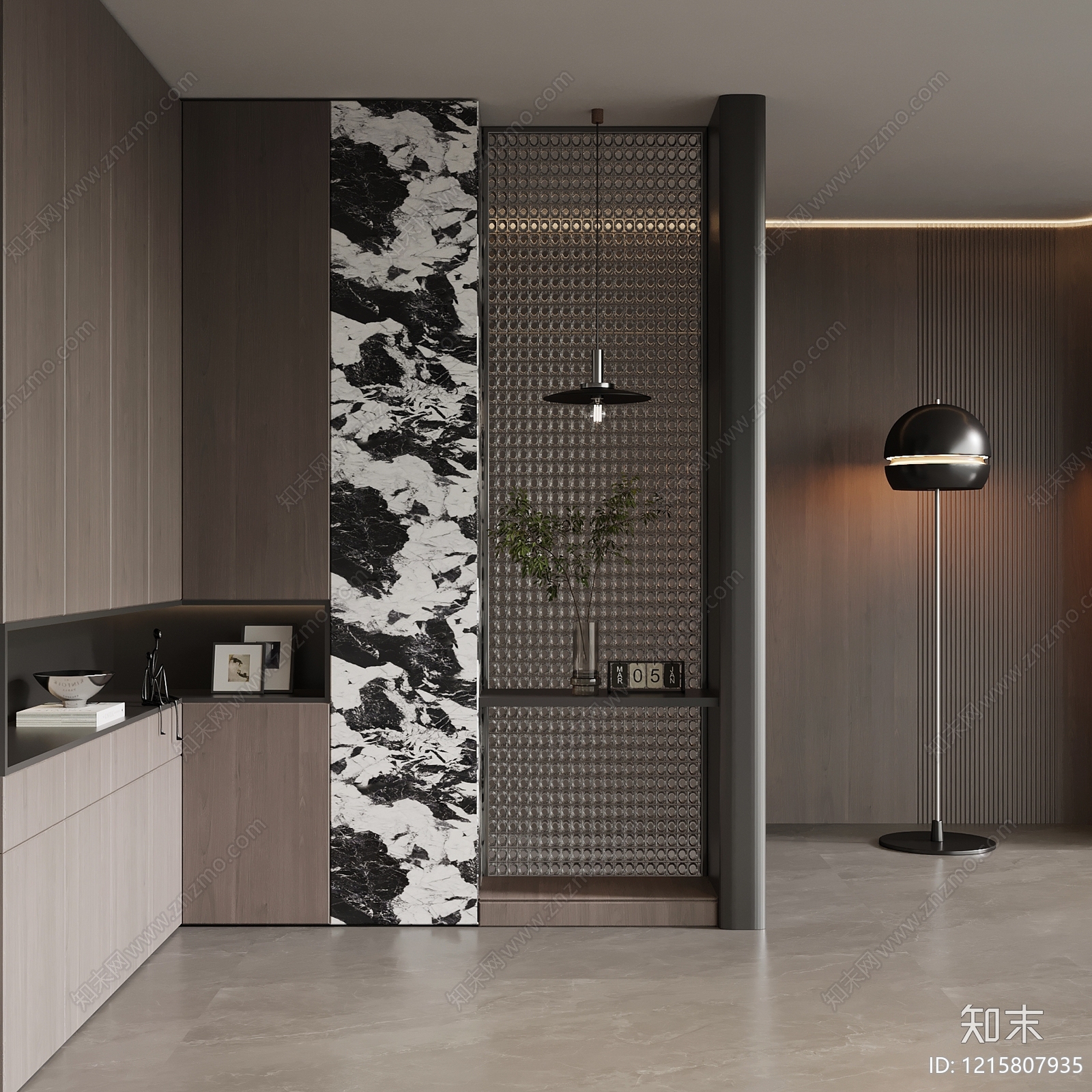 现代极简玄关3D模型下载【ID:1215807935】