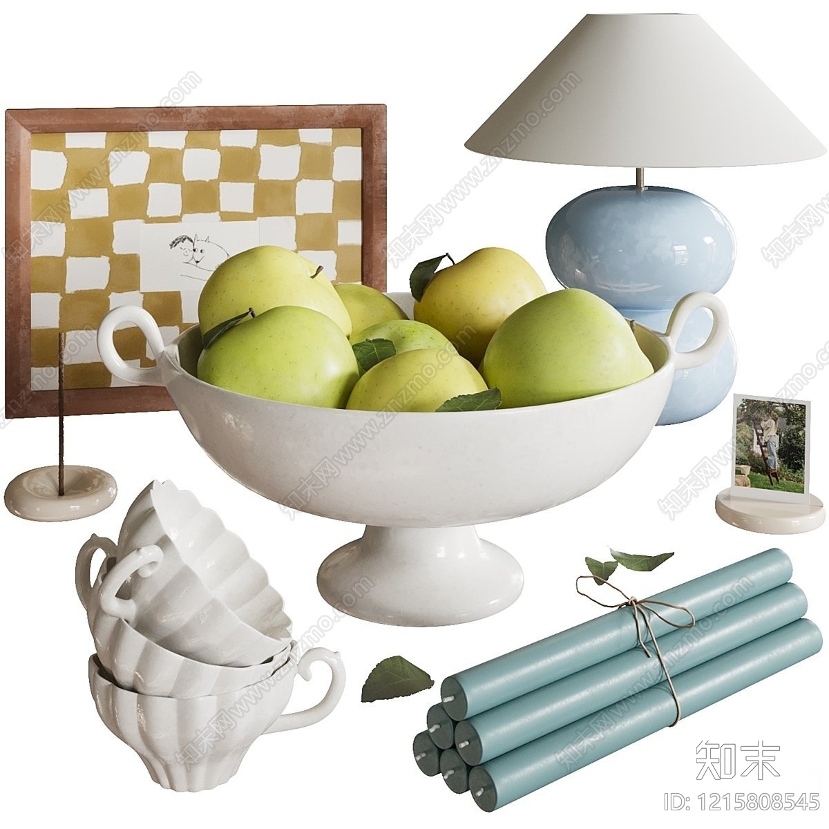 奶油风厨房用品3D模型下载【ID:1215808545】