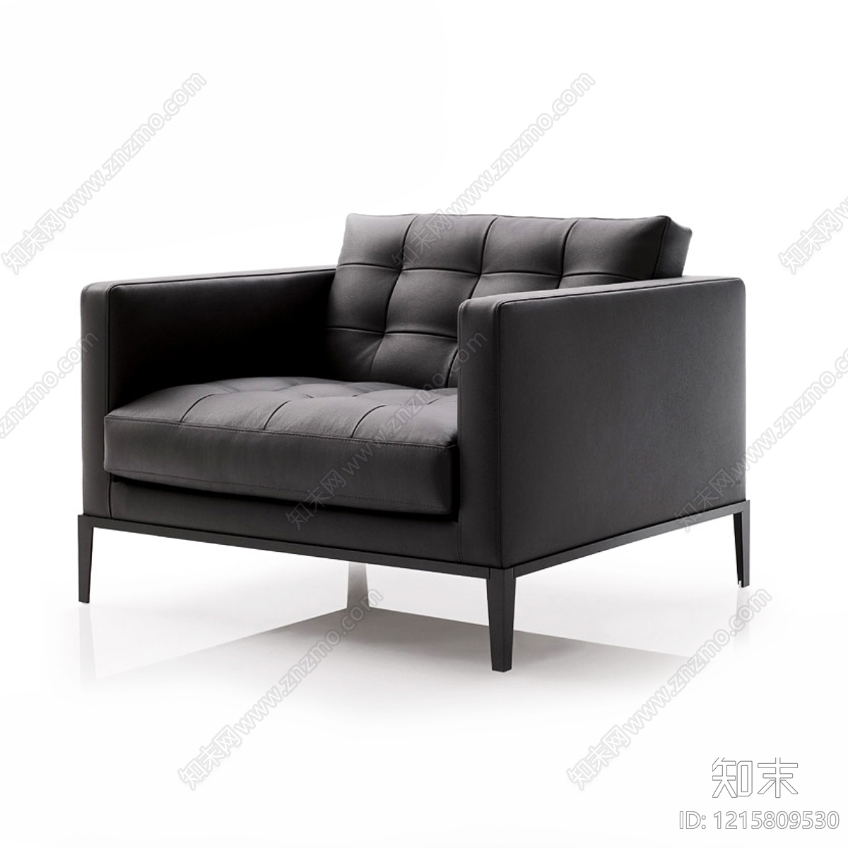 现代简约单人沙发3D模型下载【ID:1215809530】