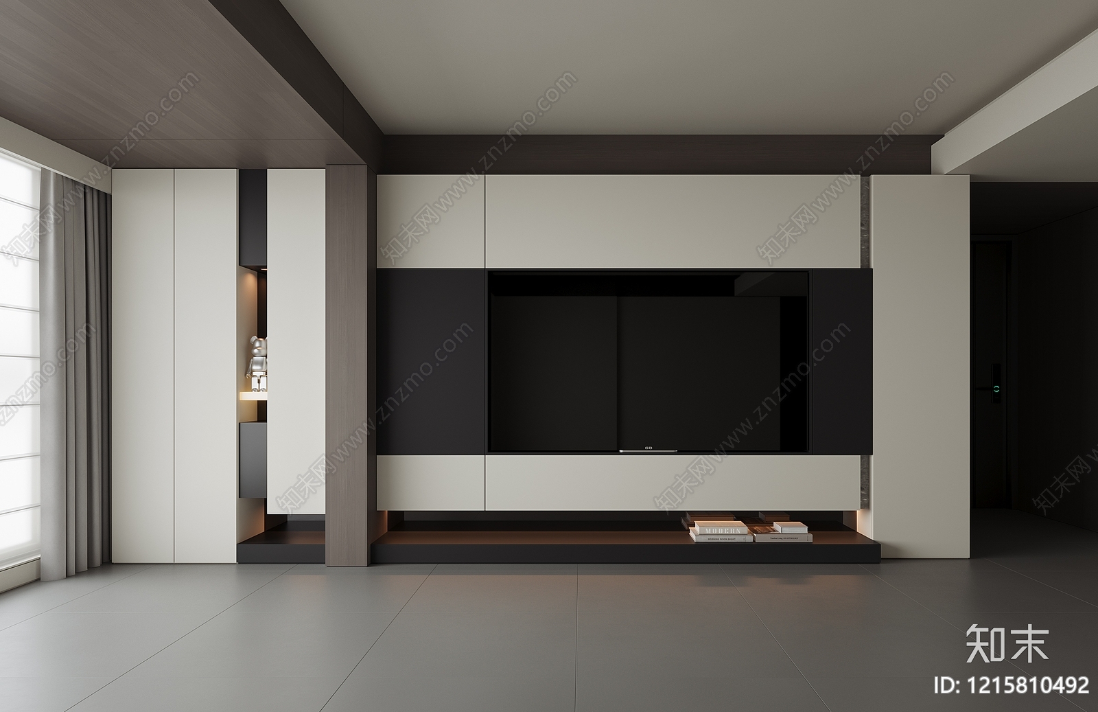 现代背景墙SU模型下载【ID:1215810492】