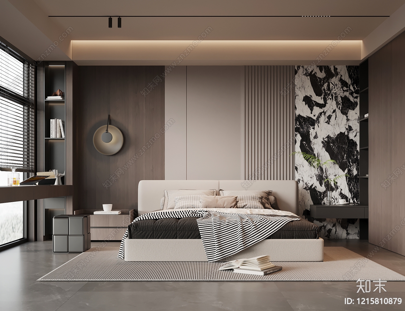 极简主卧3D模型下载【ID:1215810879】