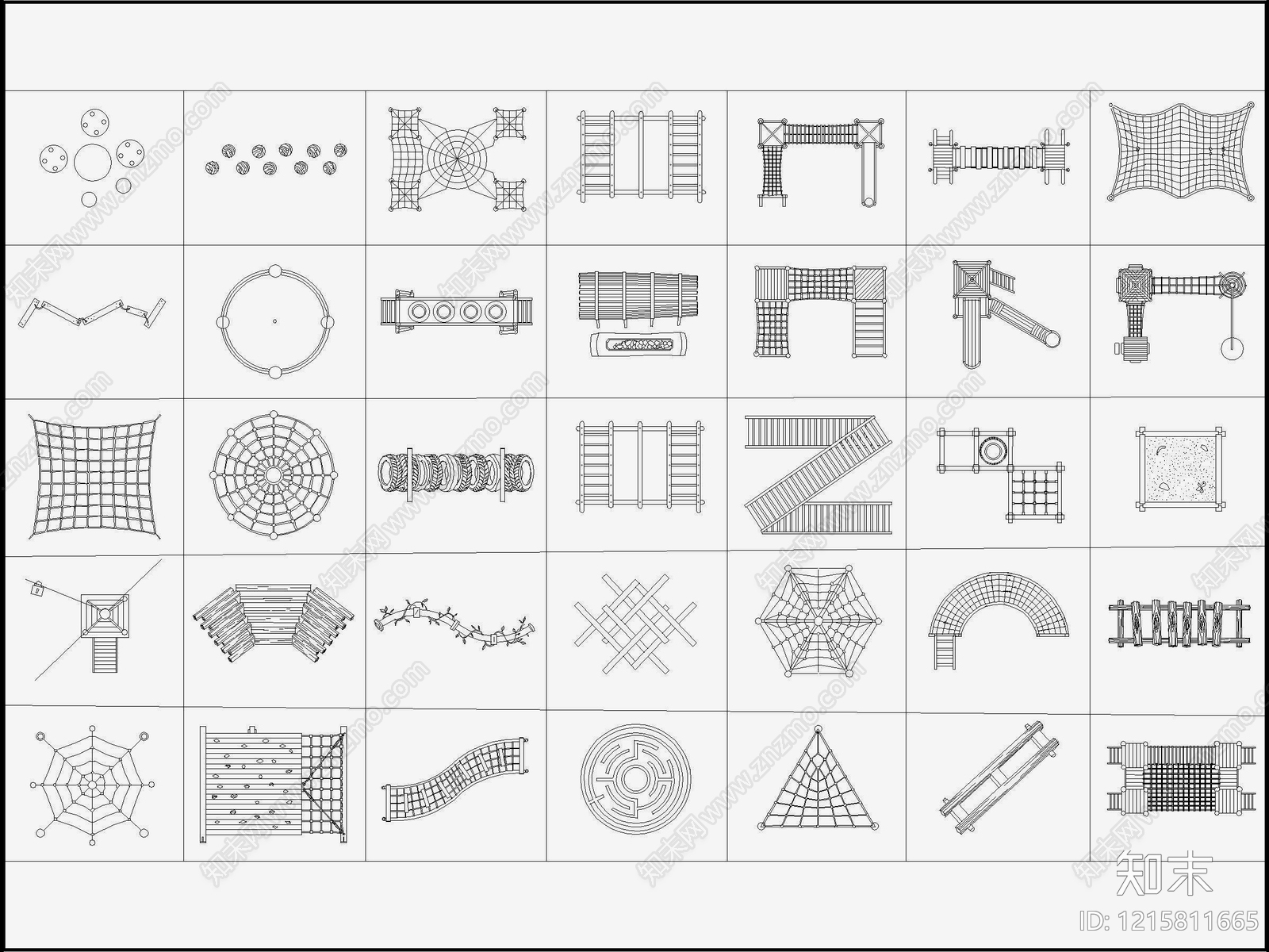 现代新中式儿童器材施工图下载【ID:1215811665】