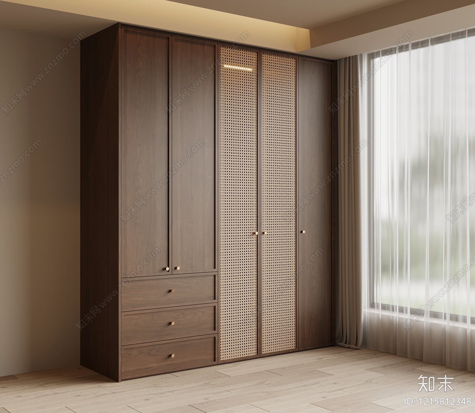 现代简约储物柜3D模型下载【ID:1215812348】