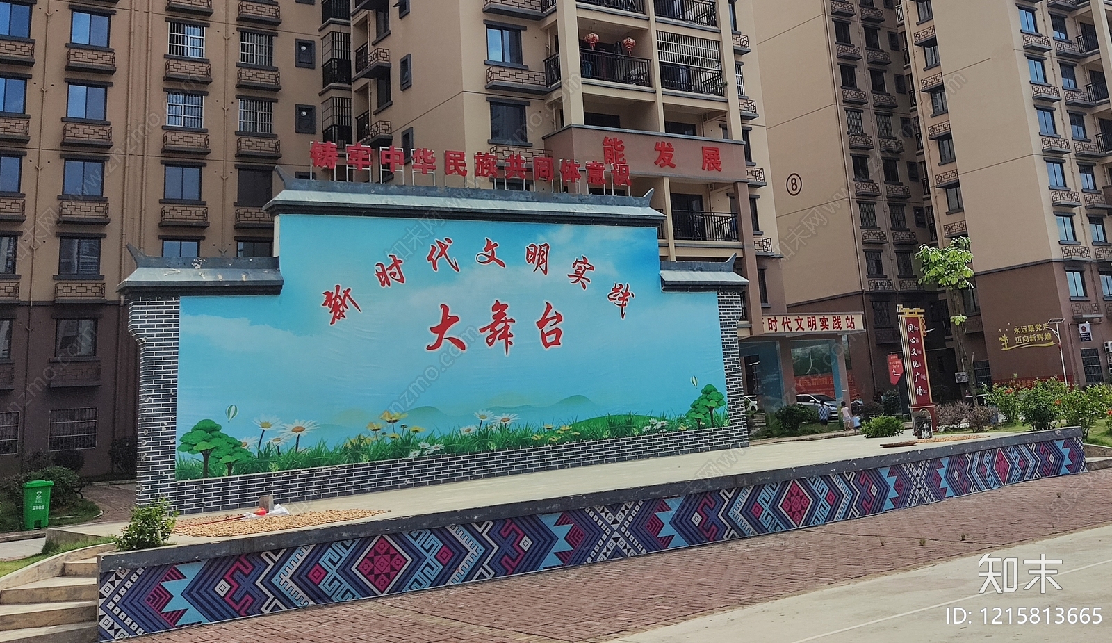 中式社区健身区CAD图纸