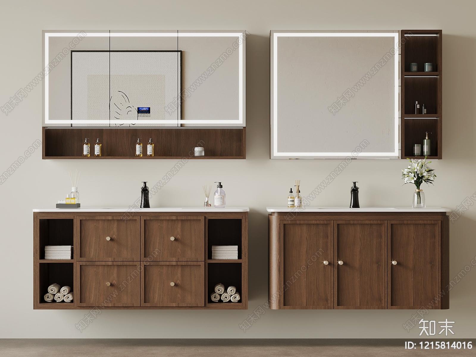 现代简约浴室柜3D模型下载【ID:1215814016】
