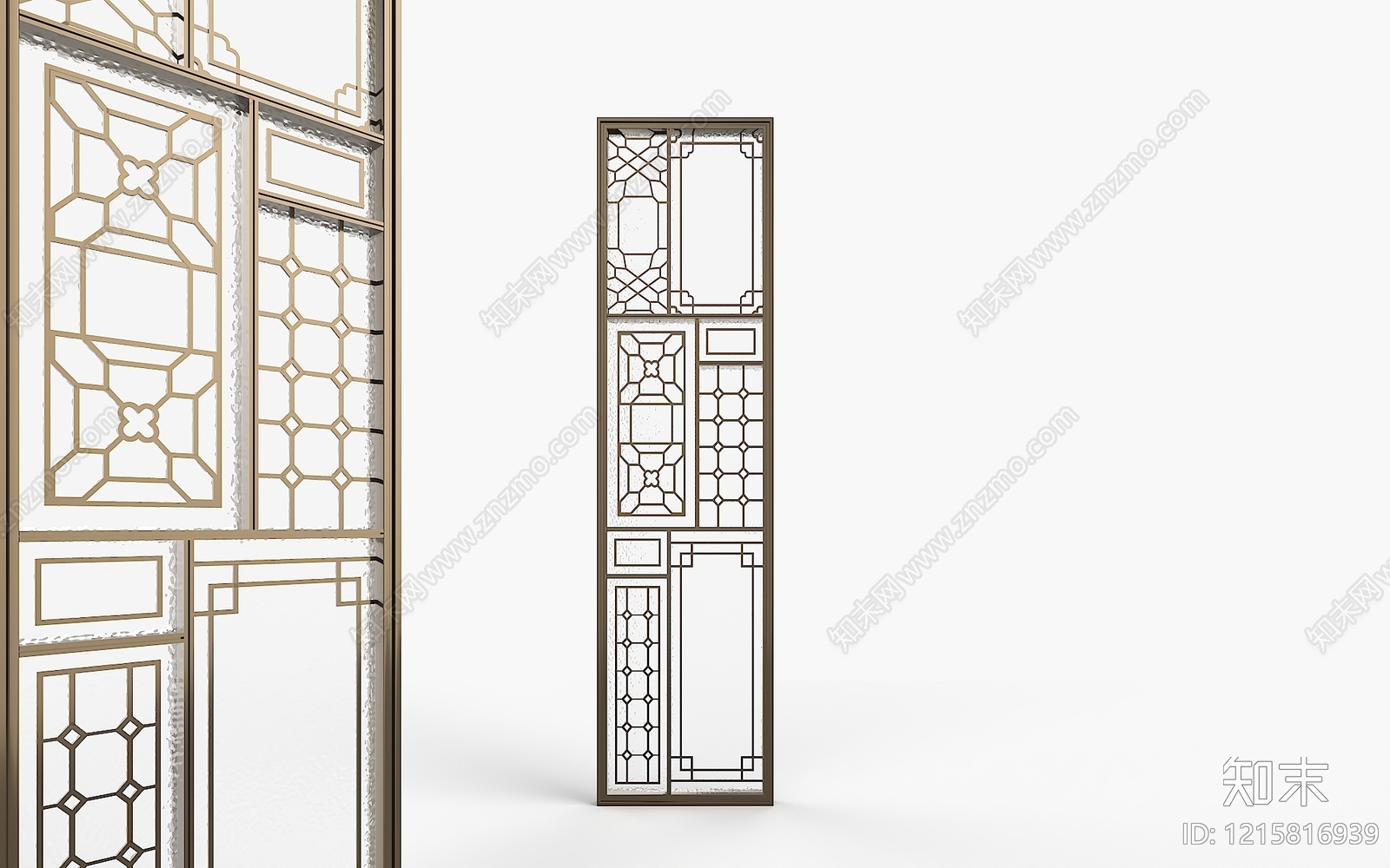 新中式屏风3D模型下载【ID:1215816939】