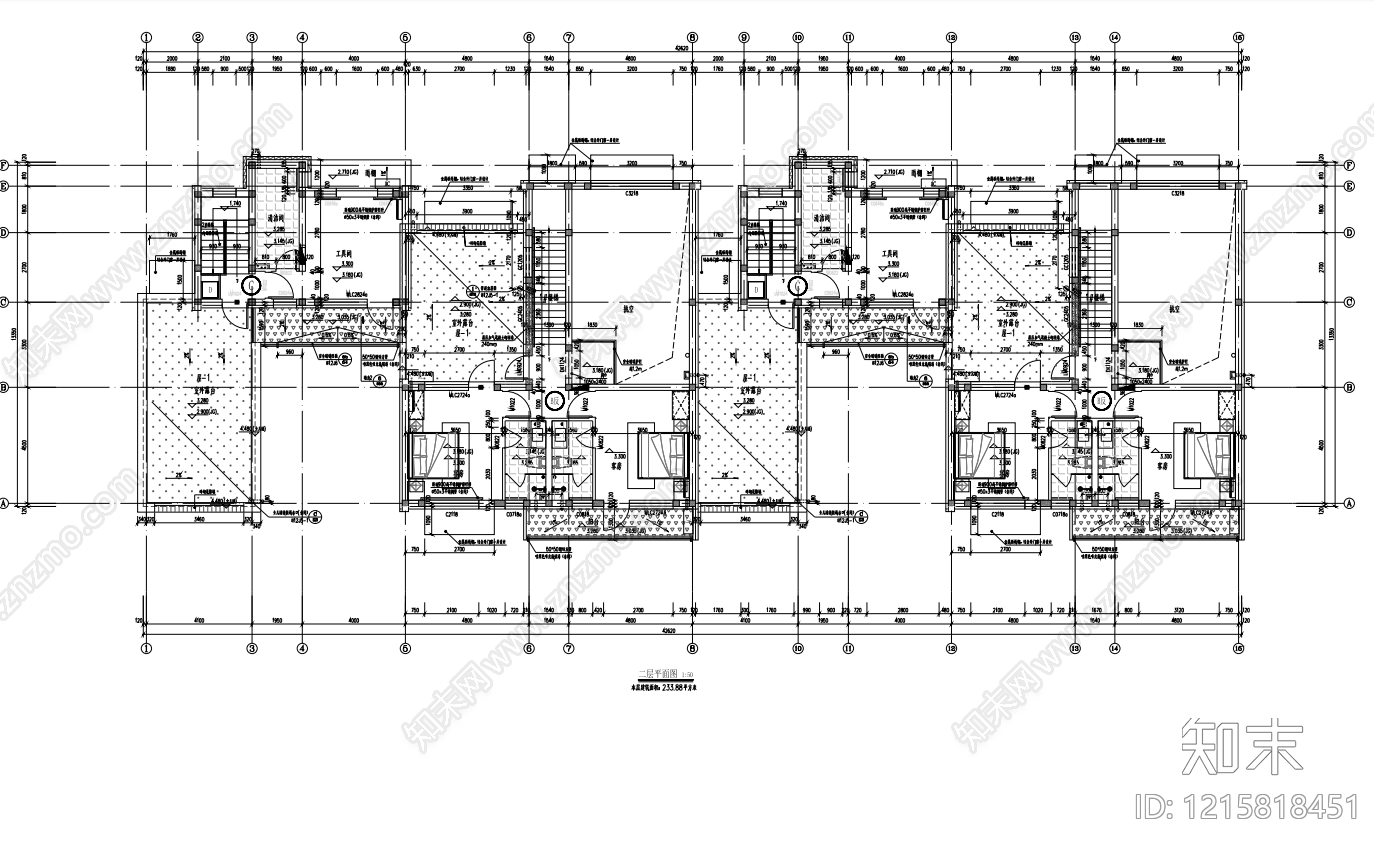 新中式民宿建筑施工图下载【ID:1215818451】
