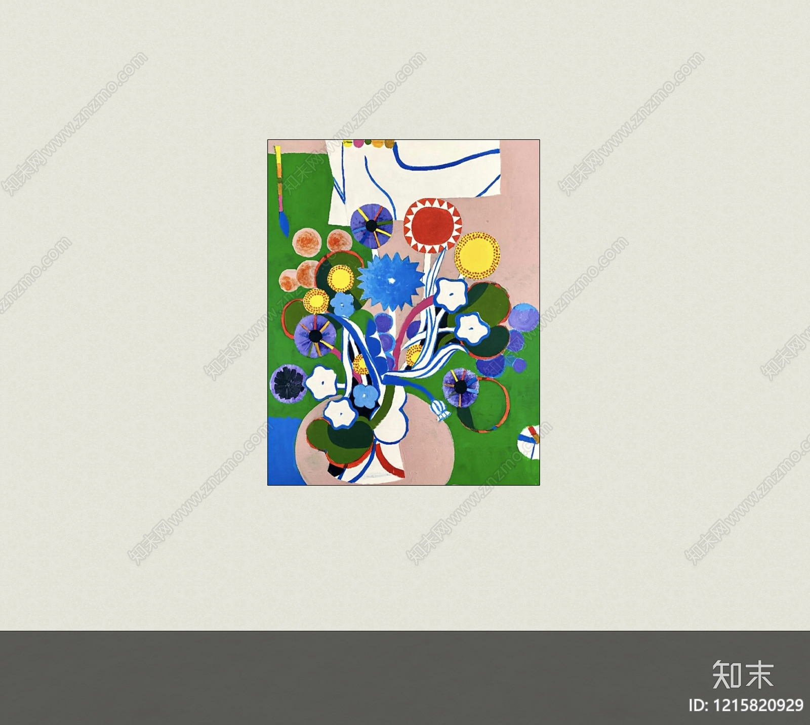 现代艺术挂画SU模型下载【ID:1215820929】