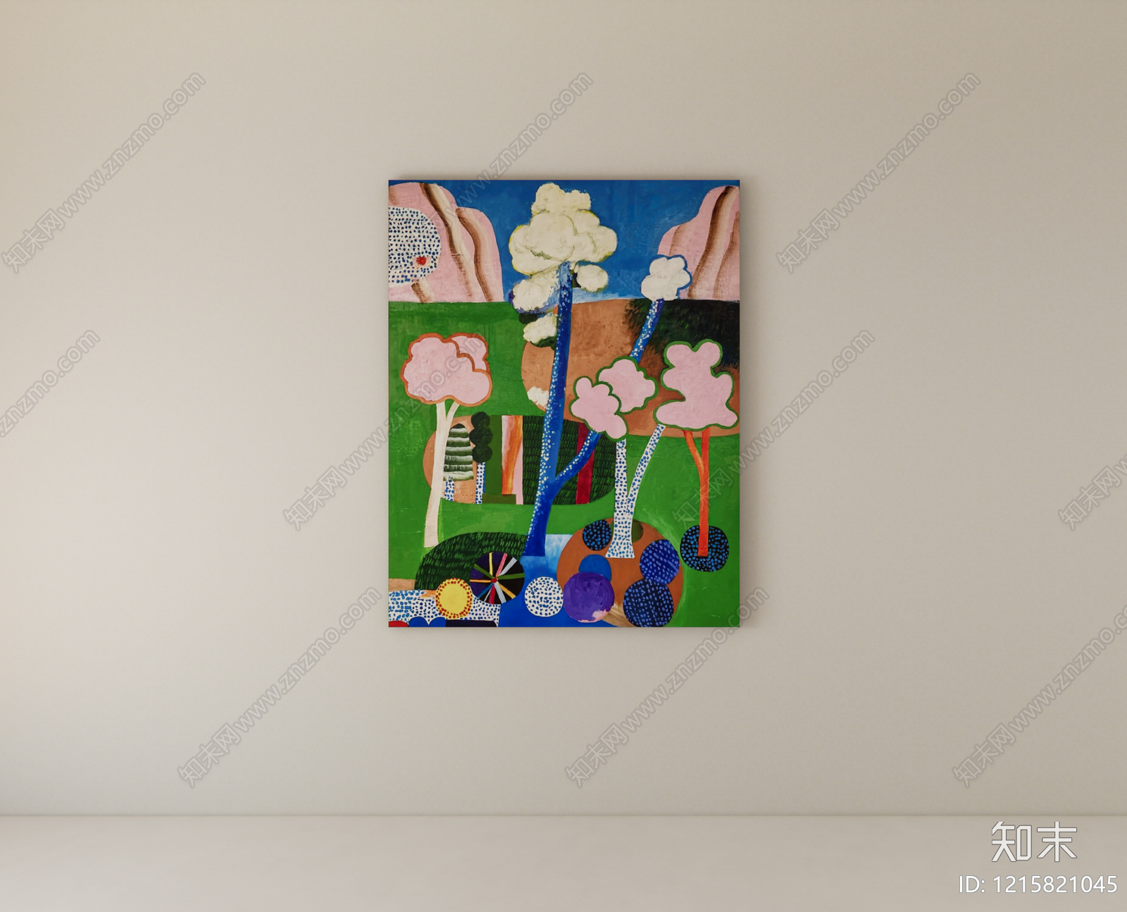 现代简约挂画SU模型下载【ID:1215821045】