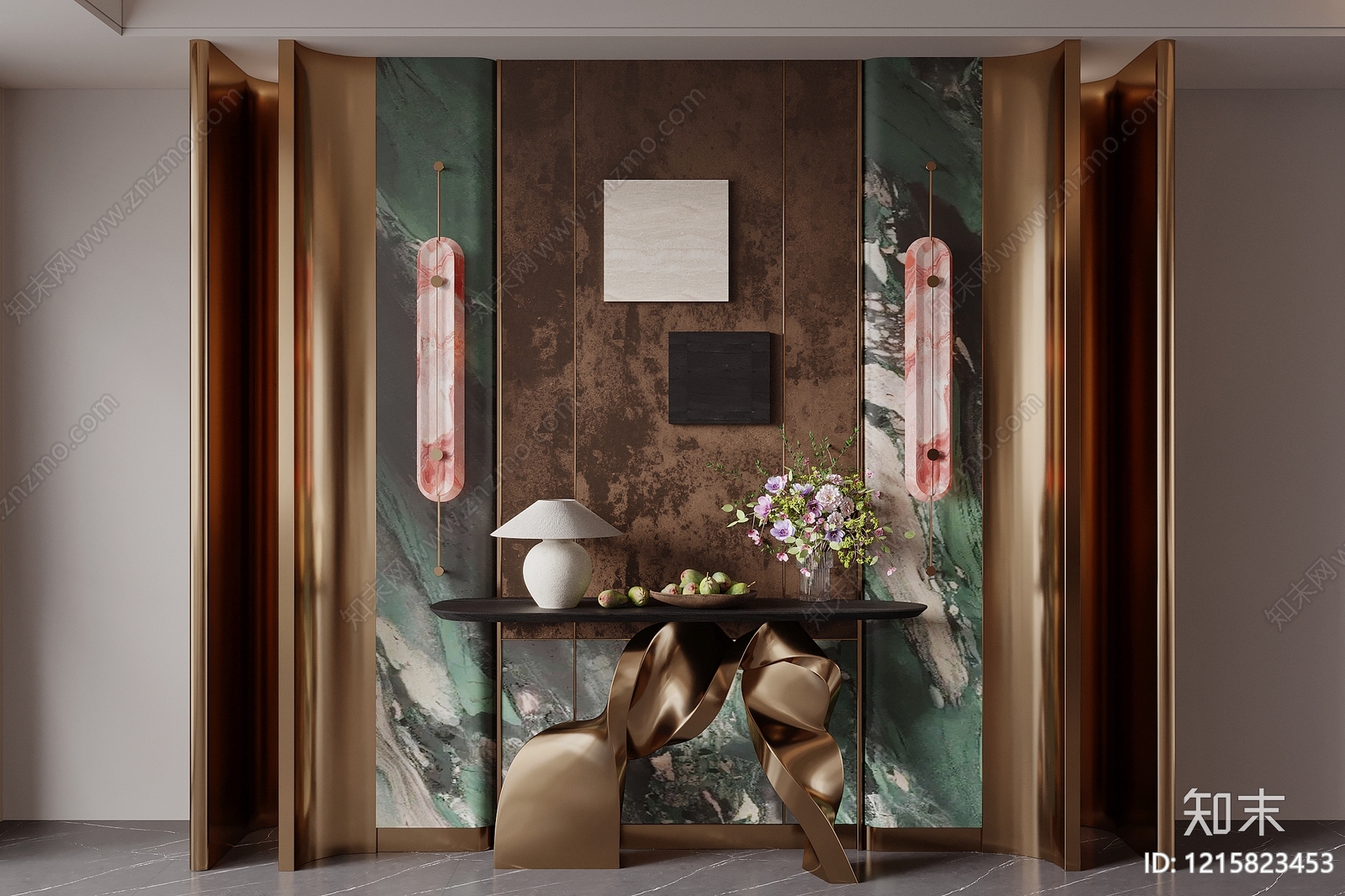 现代轻奢玄关3D模型下载【ID:1215823453】