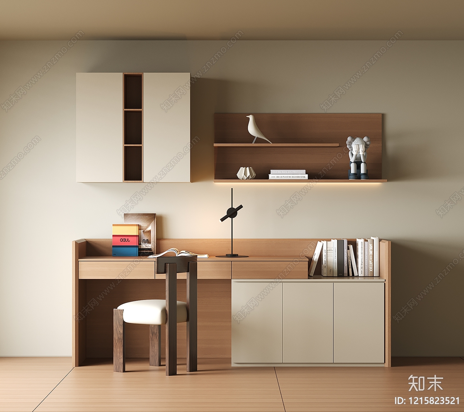 现代简约书桌SU模型下载【ID:1215823521】