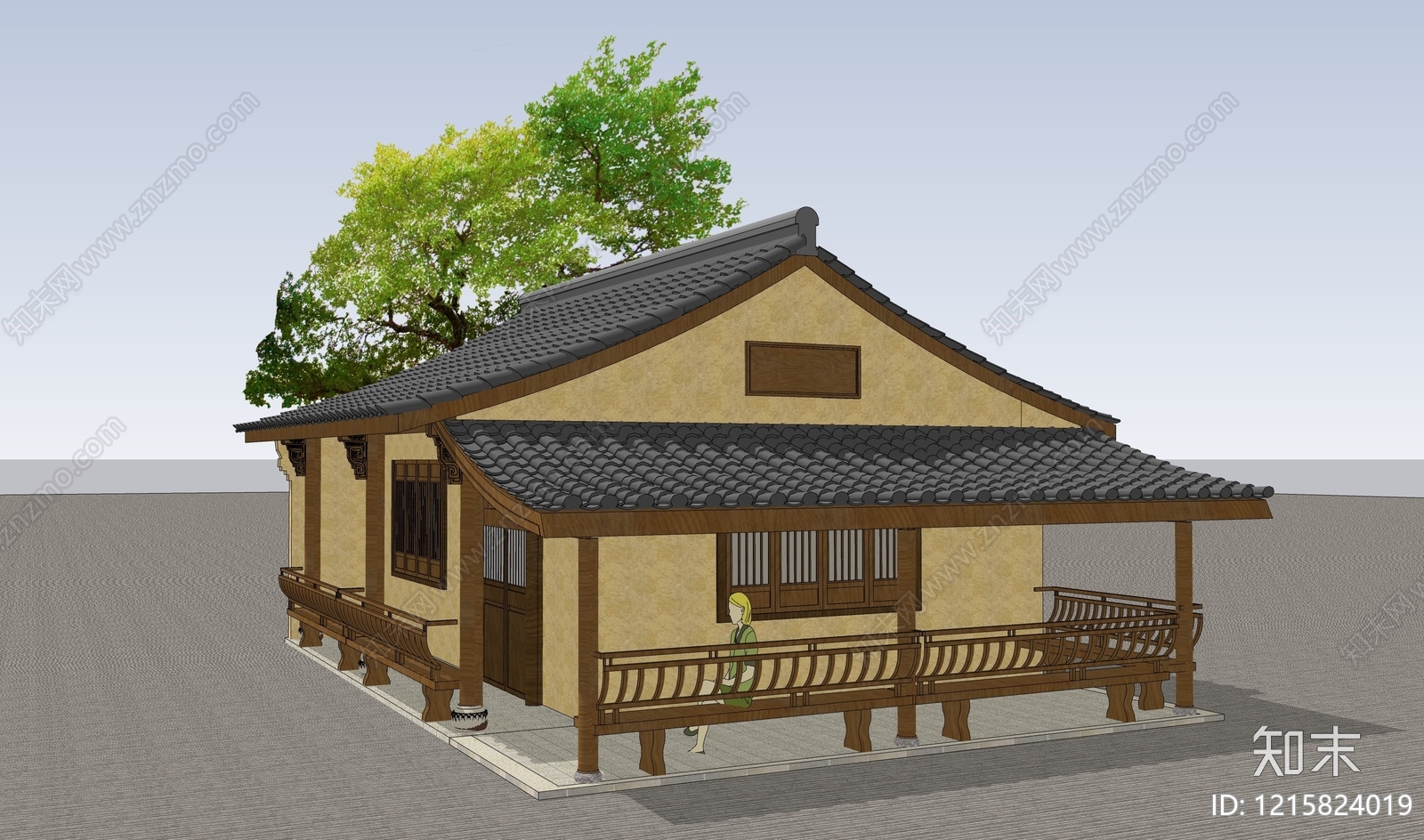 日式传统乡村民房SU模型下载【ID:1215824019】