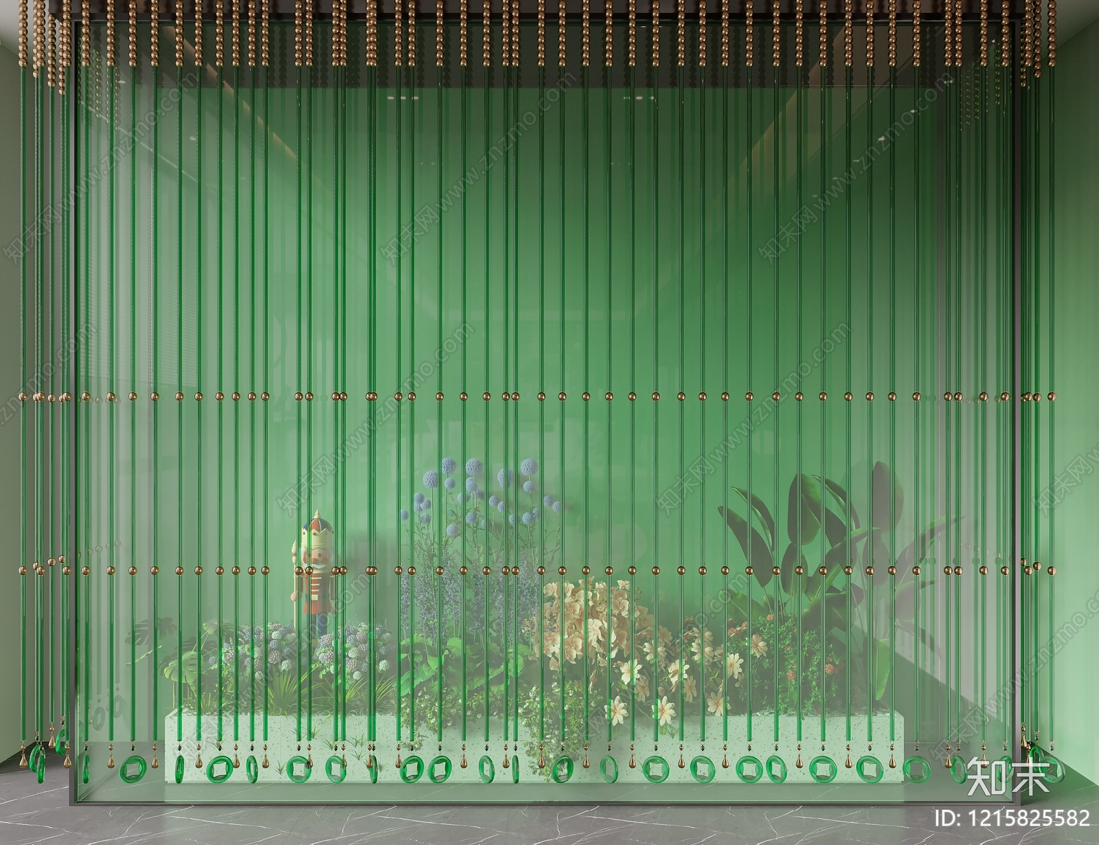 现代轻奢艺术隔断SU模型下载【ID:1215825582】