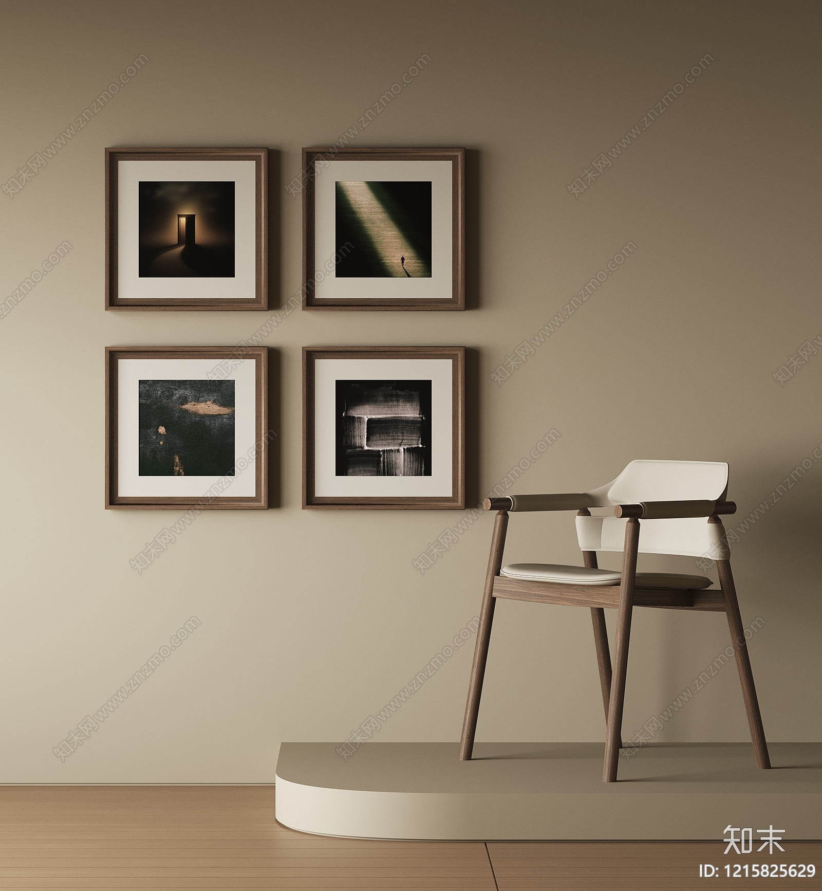 侘寂挂画SU模型下载【ID:1215825629】