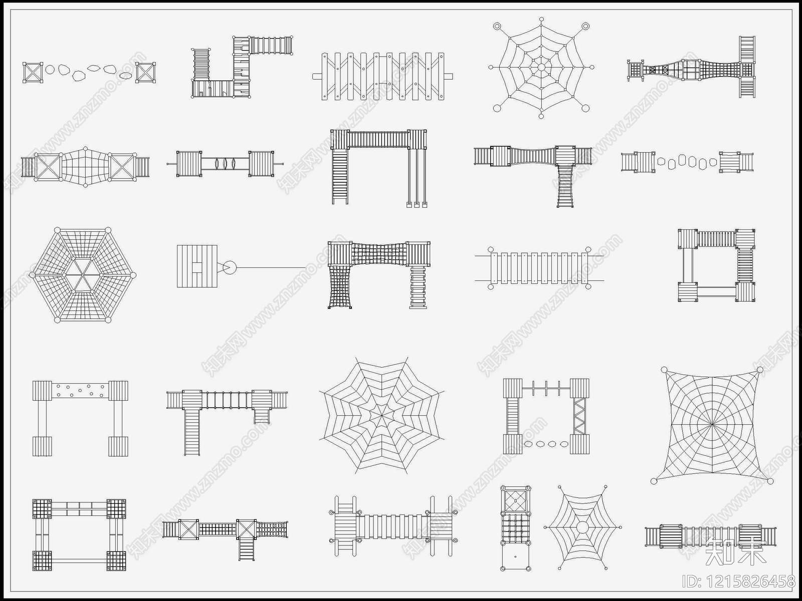 现代儿童器材施工图下载【ID:1215826458】