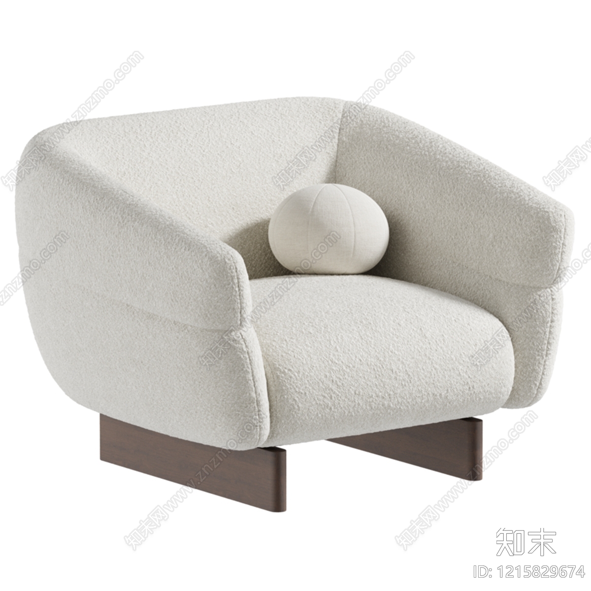 现代简约单人沙发3D模型下载【ID:1215829674】