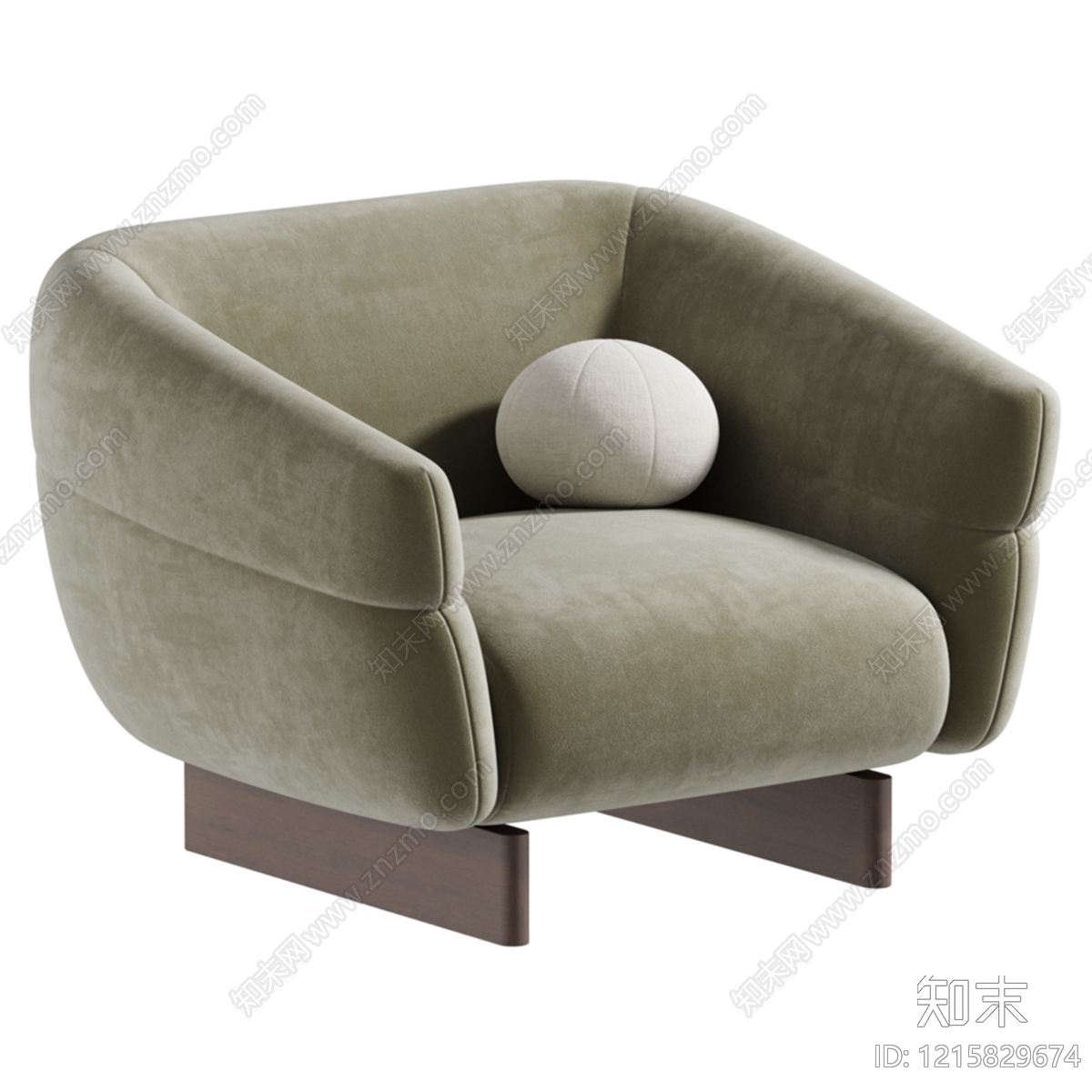 现代简约单人沙发3D模型下载【ID:1215829674】