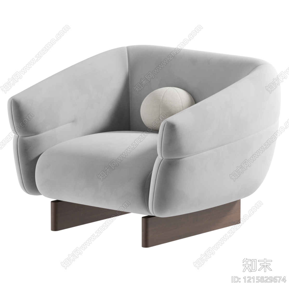 现代简约单人沙发3D模型下载【ID:1215829674】