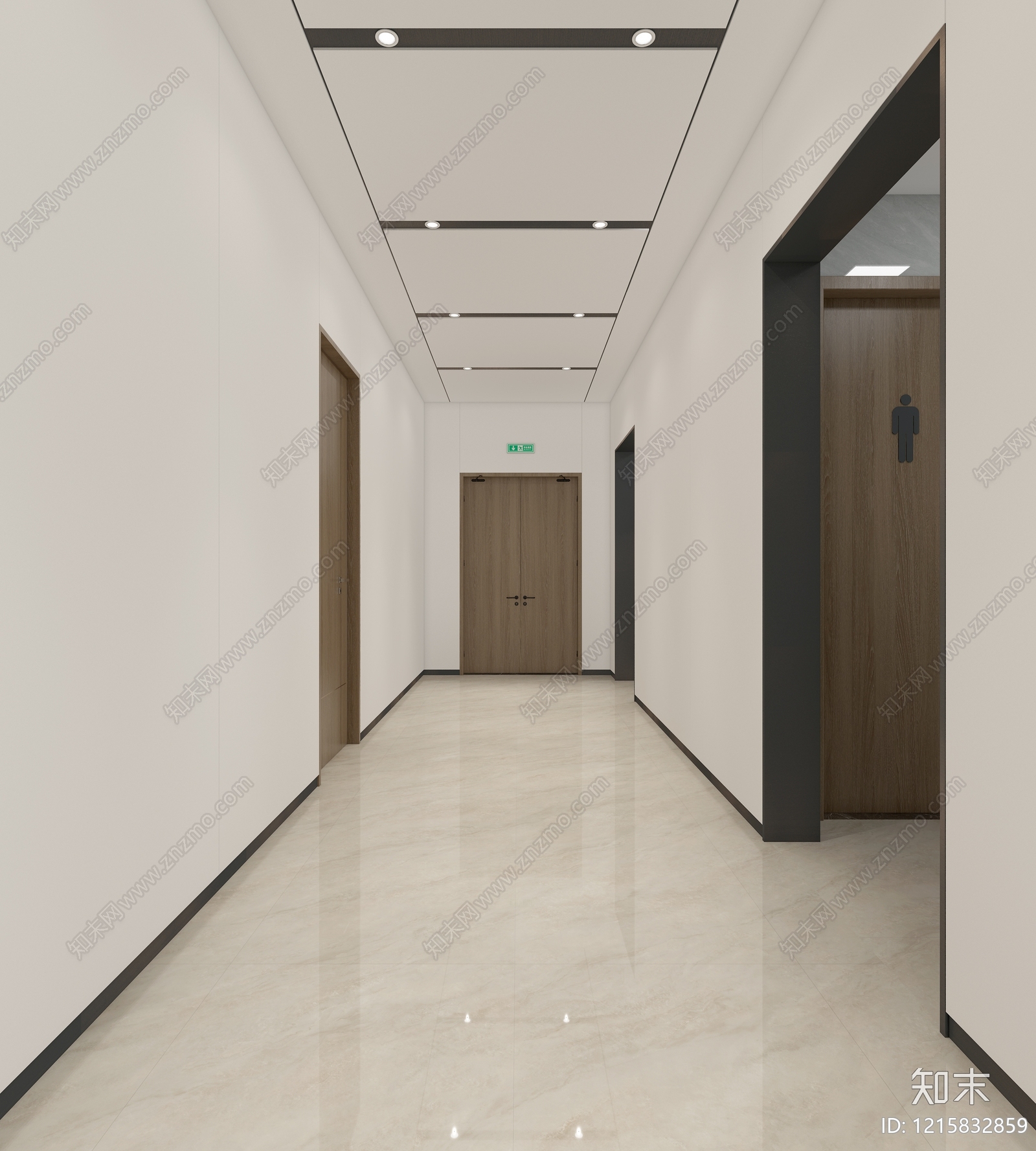 现代简约酒店走廊3D模型下载【ID:1215832859】