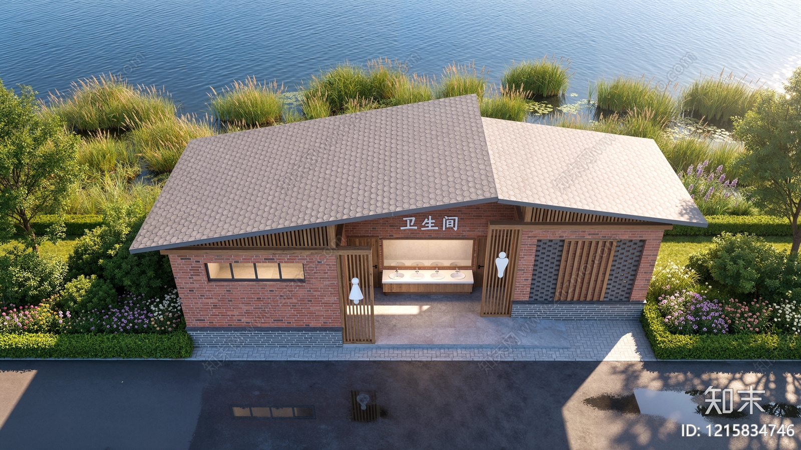 新中式小公建SU模型下载【ID:1215834746】