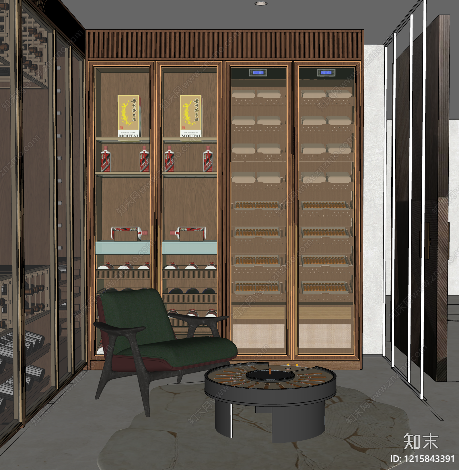 现代酒窖SU模型下载【ID:1215843391】