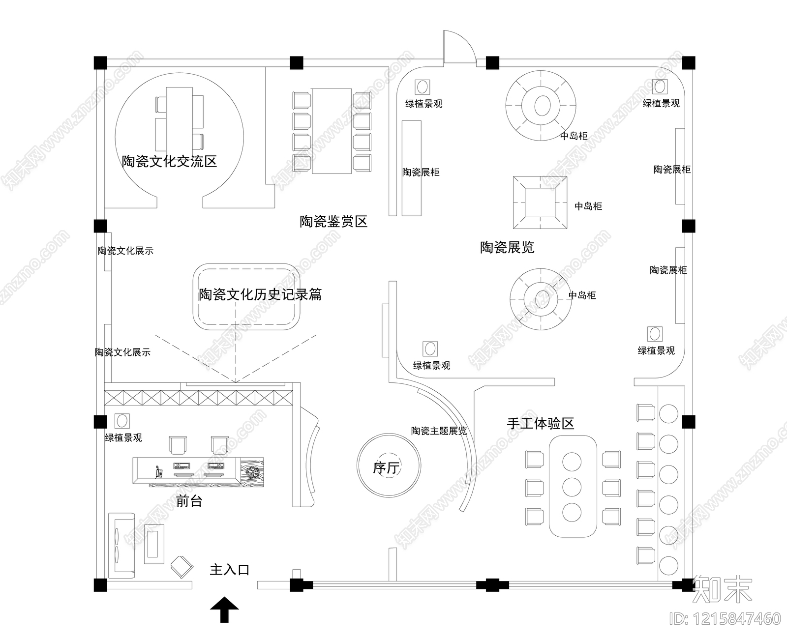 文化展厅cad施工图下载【ID:1215847460】