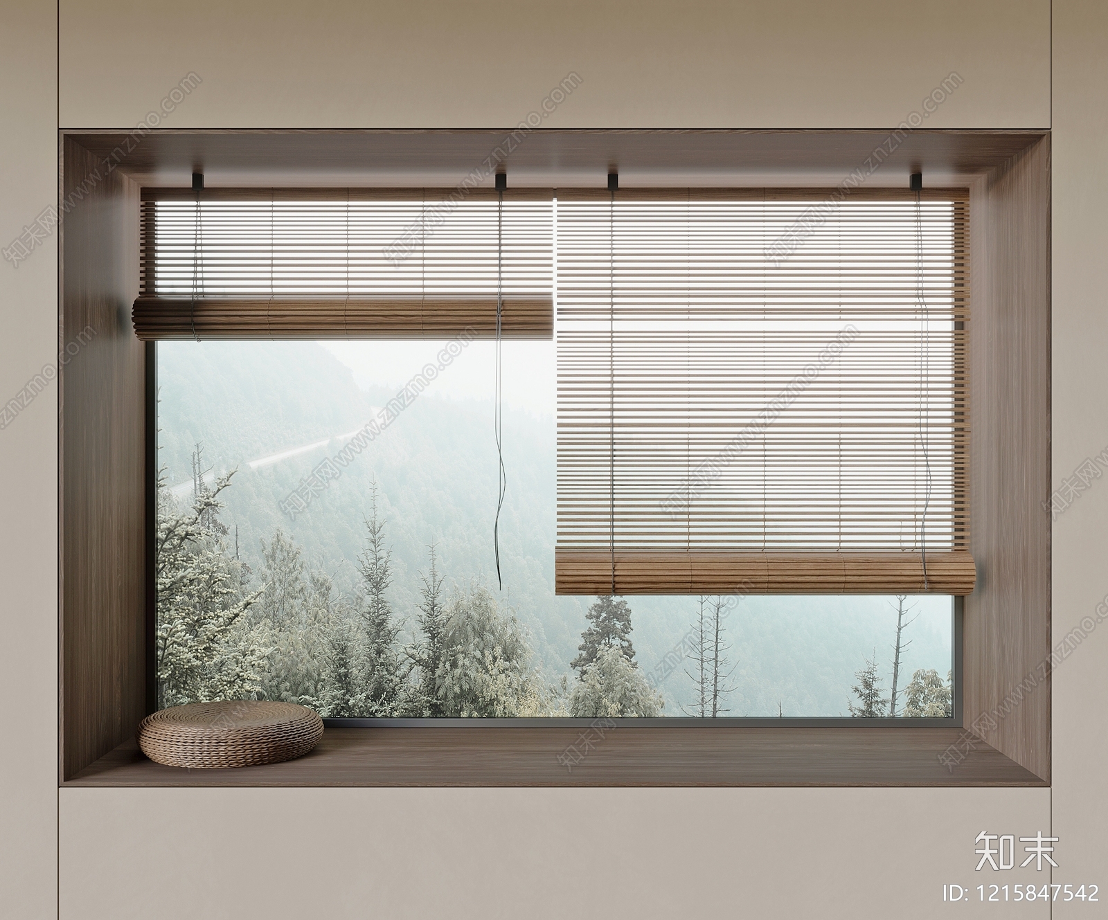 日式窗帘SU模型下载【ID:1215847542】