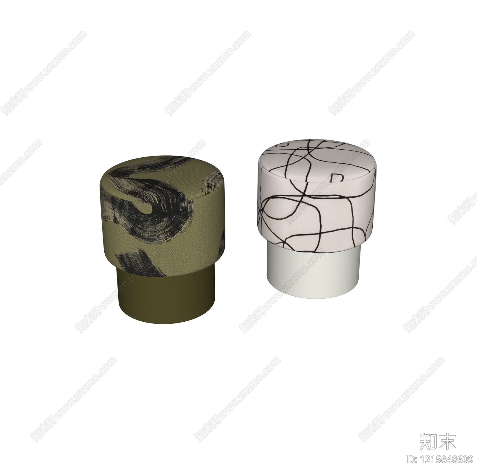 现代沙发凳SU模型下载【ID:1215848609】