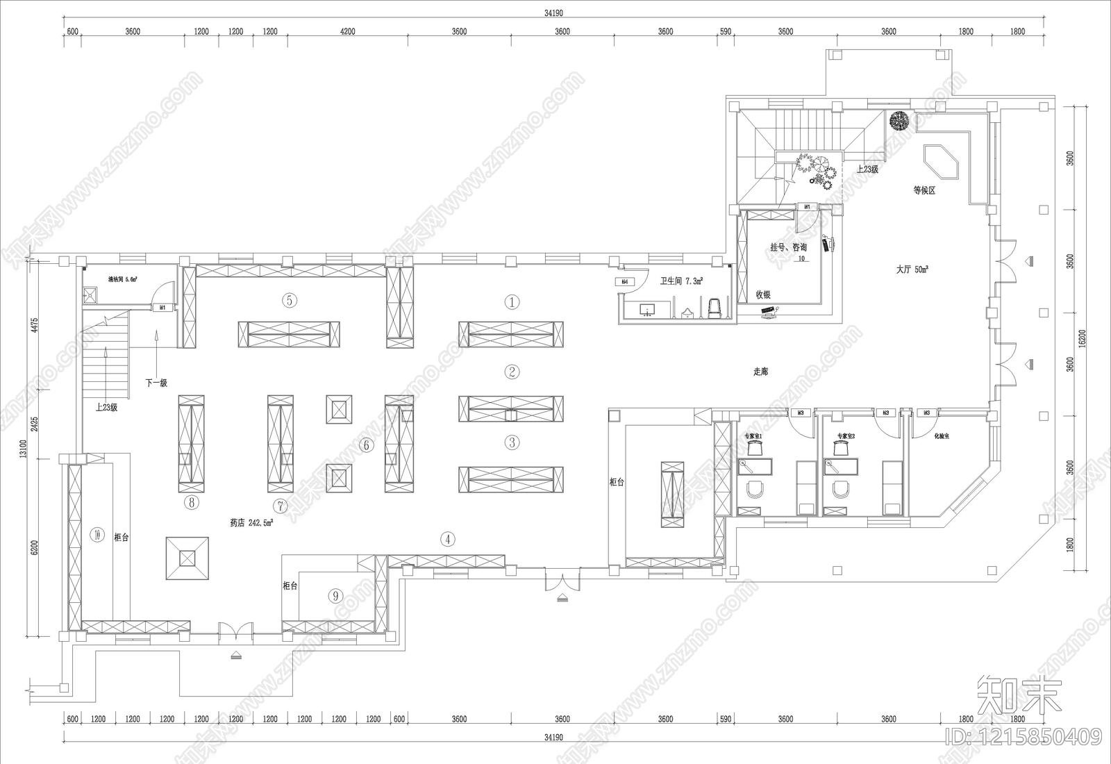 现代中医馆施工图下载【ID:1215850409】