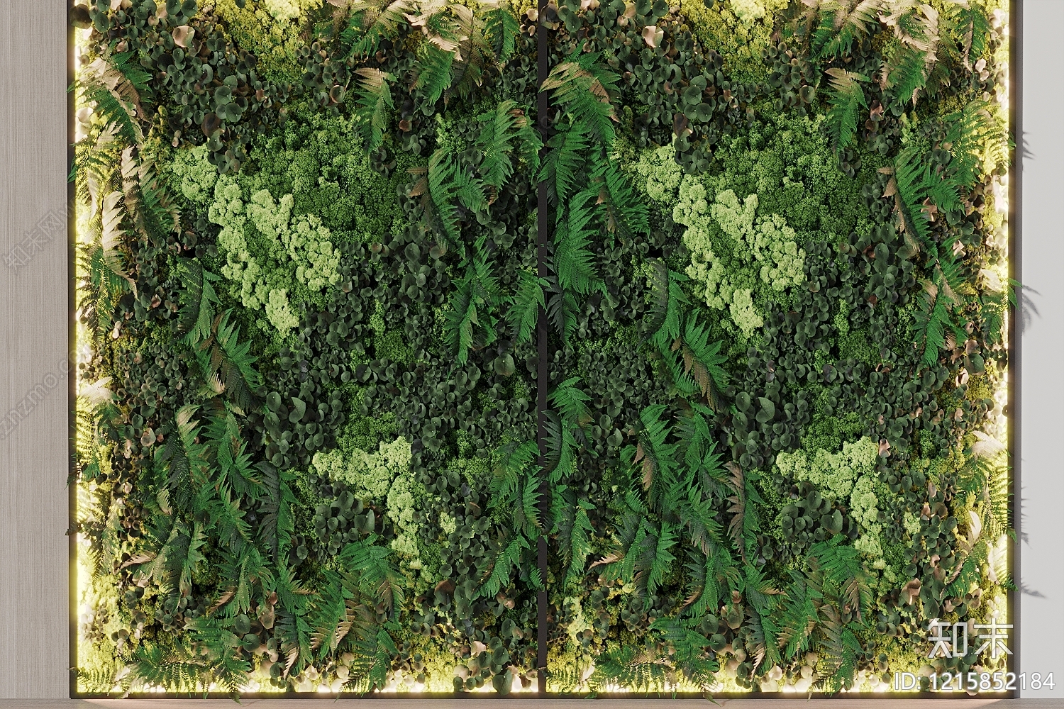 垂直绿化绿植墙SU模型草图