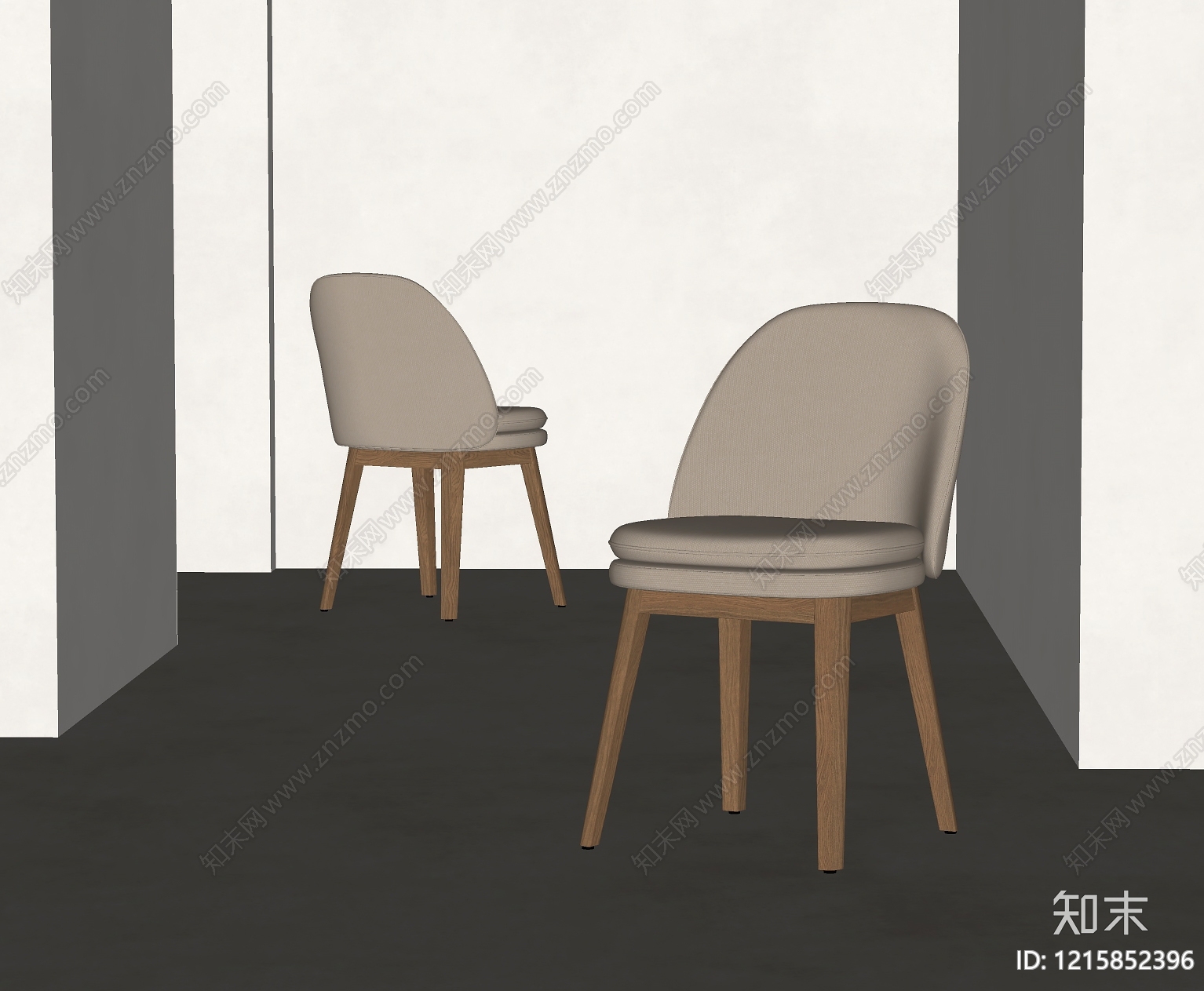 北欧餐椅SU模型下载【ID:1215852396】