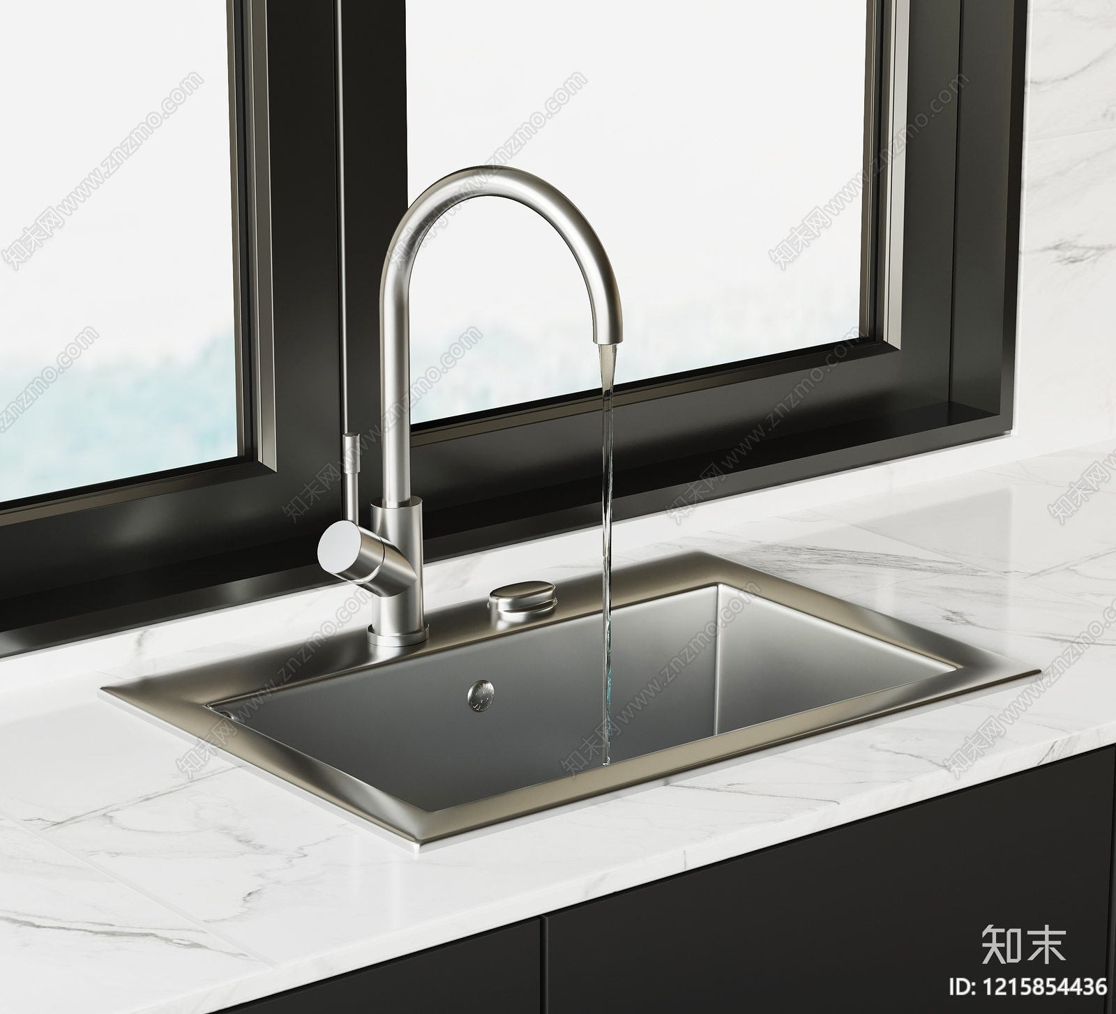 现代极简水龙头3D模型下载【ID:1215854436】