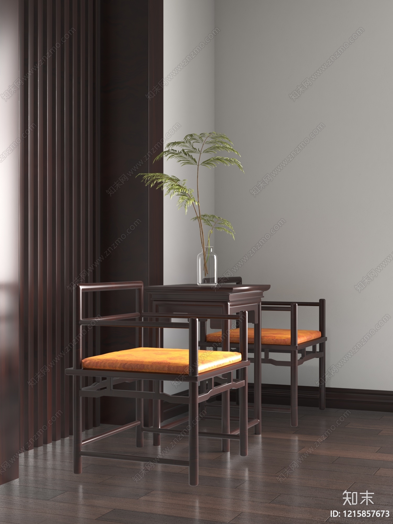 新中式茶桌椅3D模型下载【ID:1215857673】