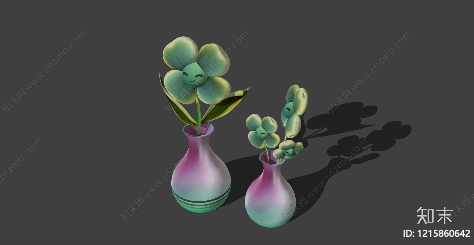 卡通梦幻风花瓶SU模型下载【ID:1215860642】