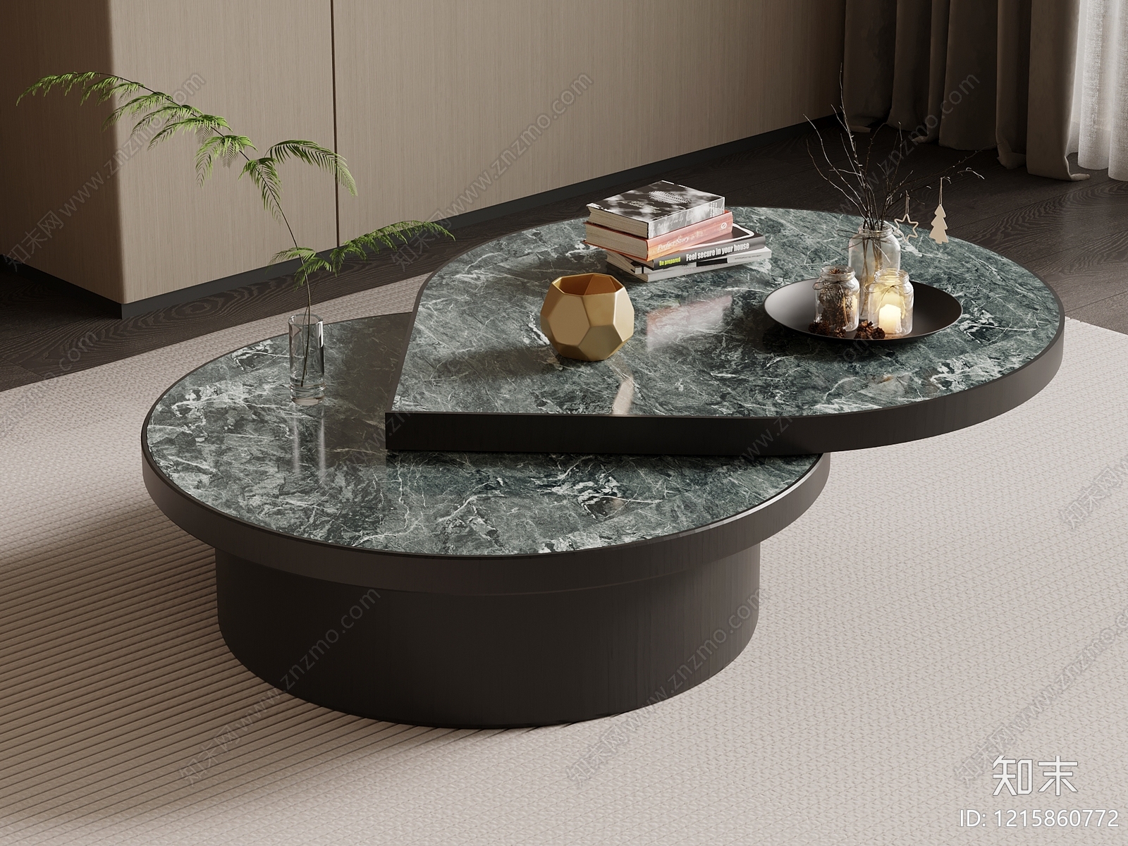现代简约茶几3D模型下载【ID:1215860772】