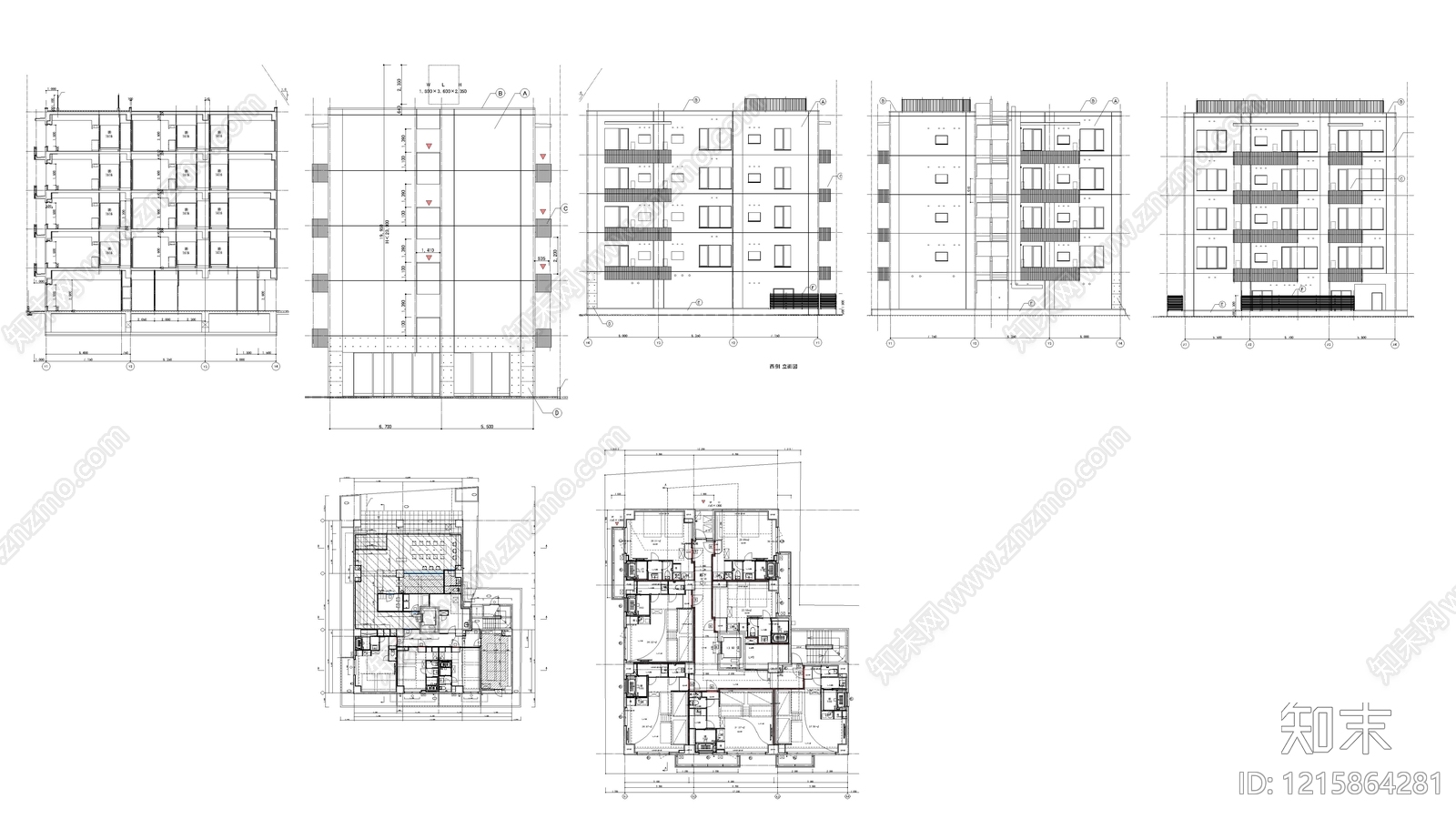 现代酒店建筑施工图下载【ID:1215864281】
